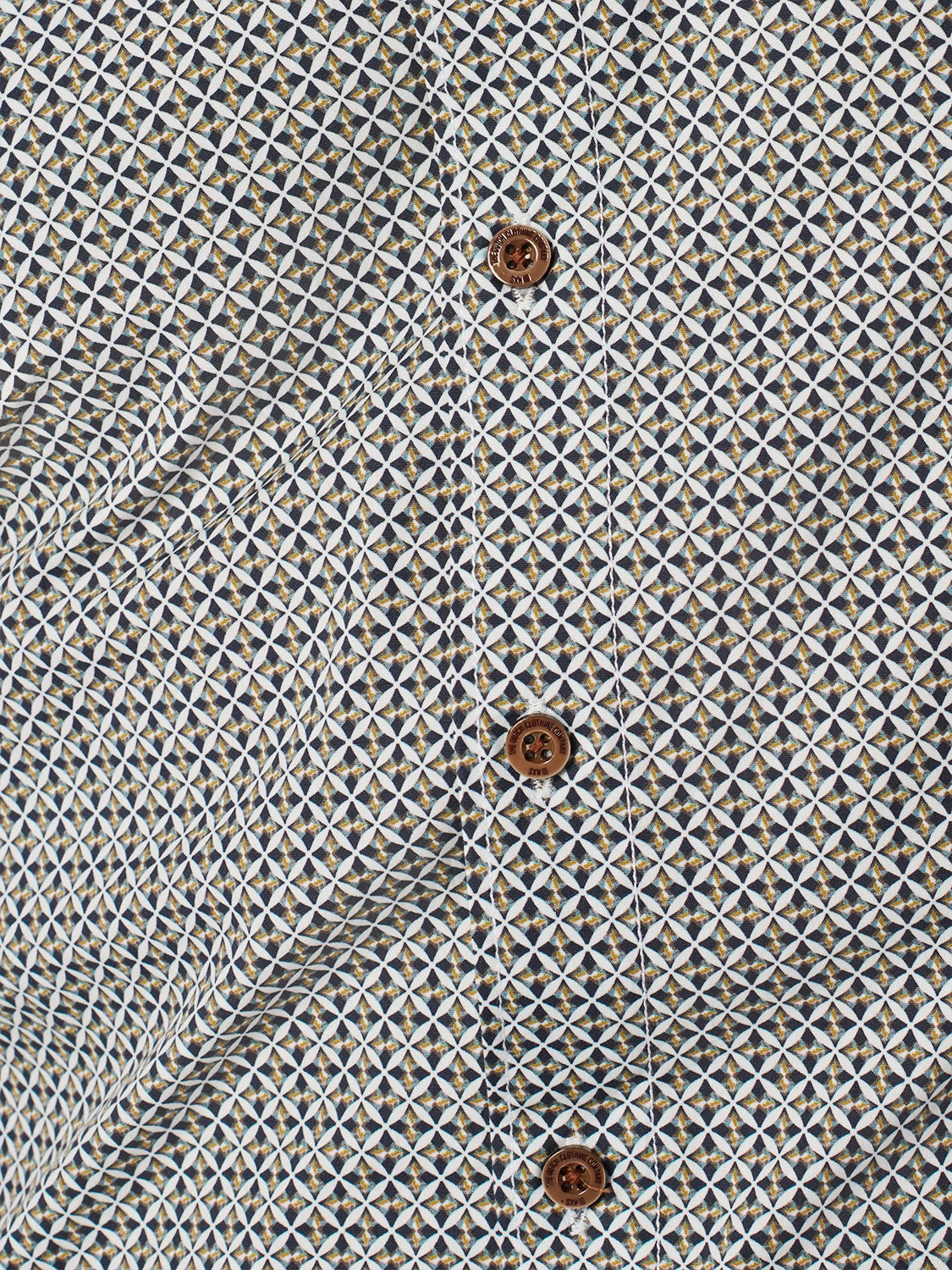 NO EXCESS ALLOVER PRINTED STRETCH COTTON L/S SHIRT 25450731
