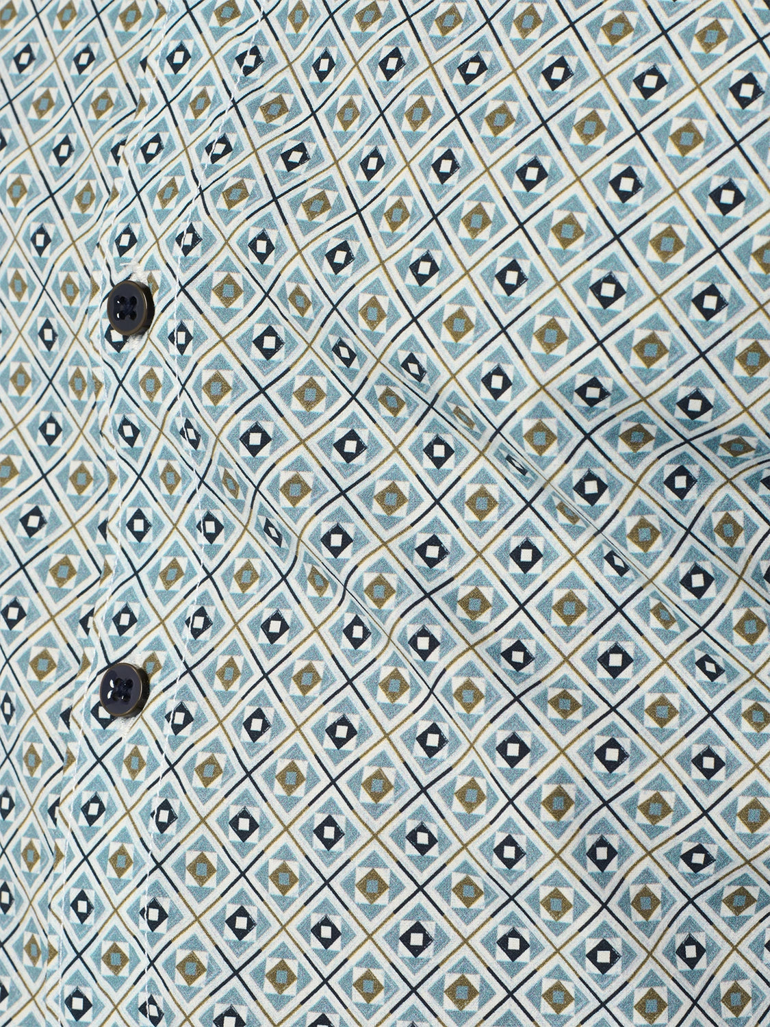 NO EXCESS ALLOVER PRINTED STRETCH COTTON L/S SHIRT 25450732