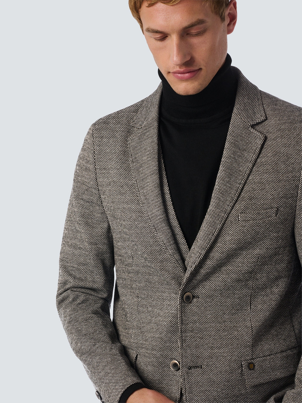 NO EXCESS TEXTURED STRETCH JERSEY MELANGE BLAZER 25910901