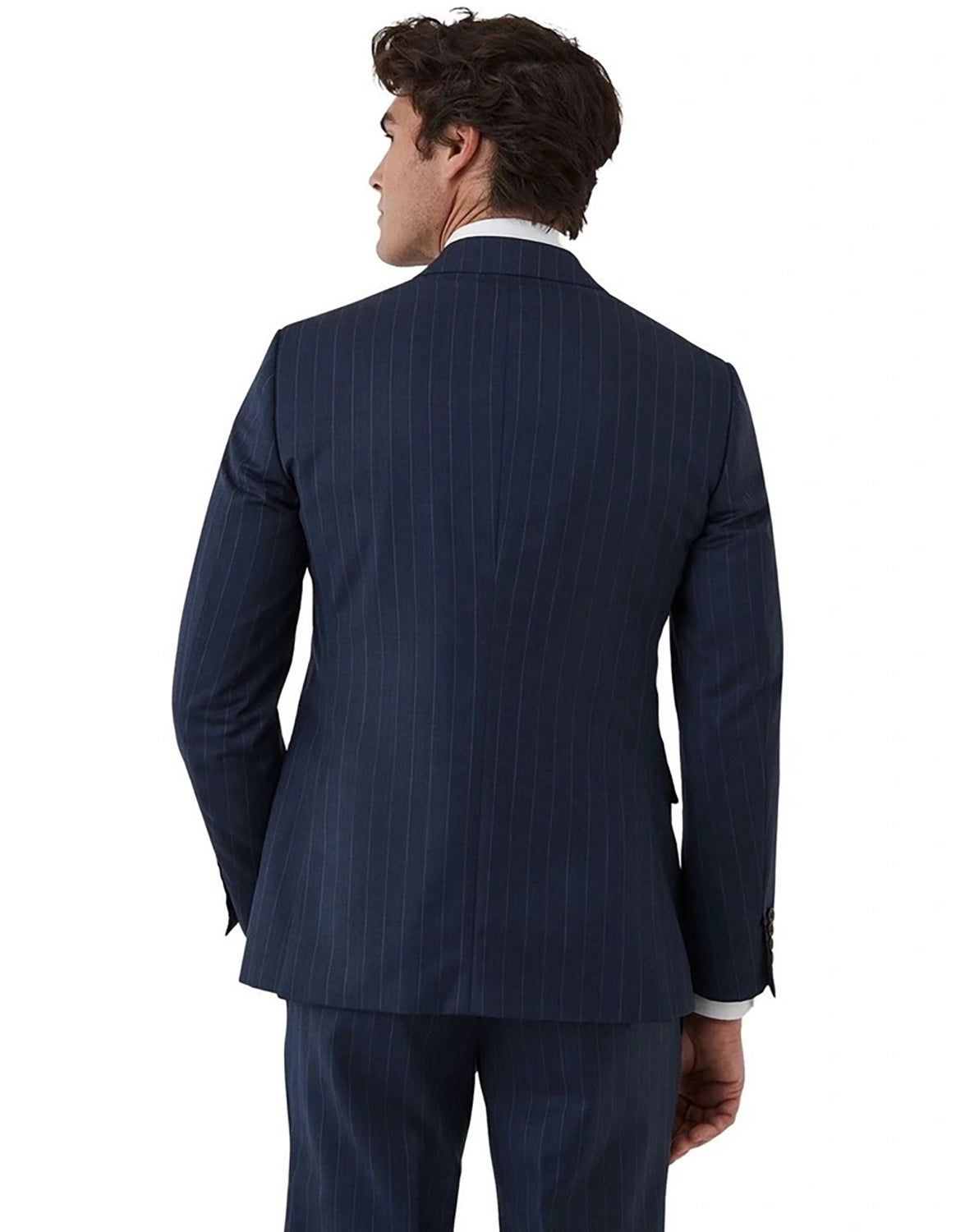 DOM BAGNATO STEFANO 100% WOOL SINGLE BREASTED PINSTRIPE SUIT JACKET FDU417