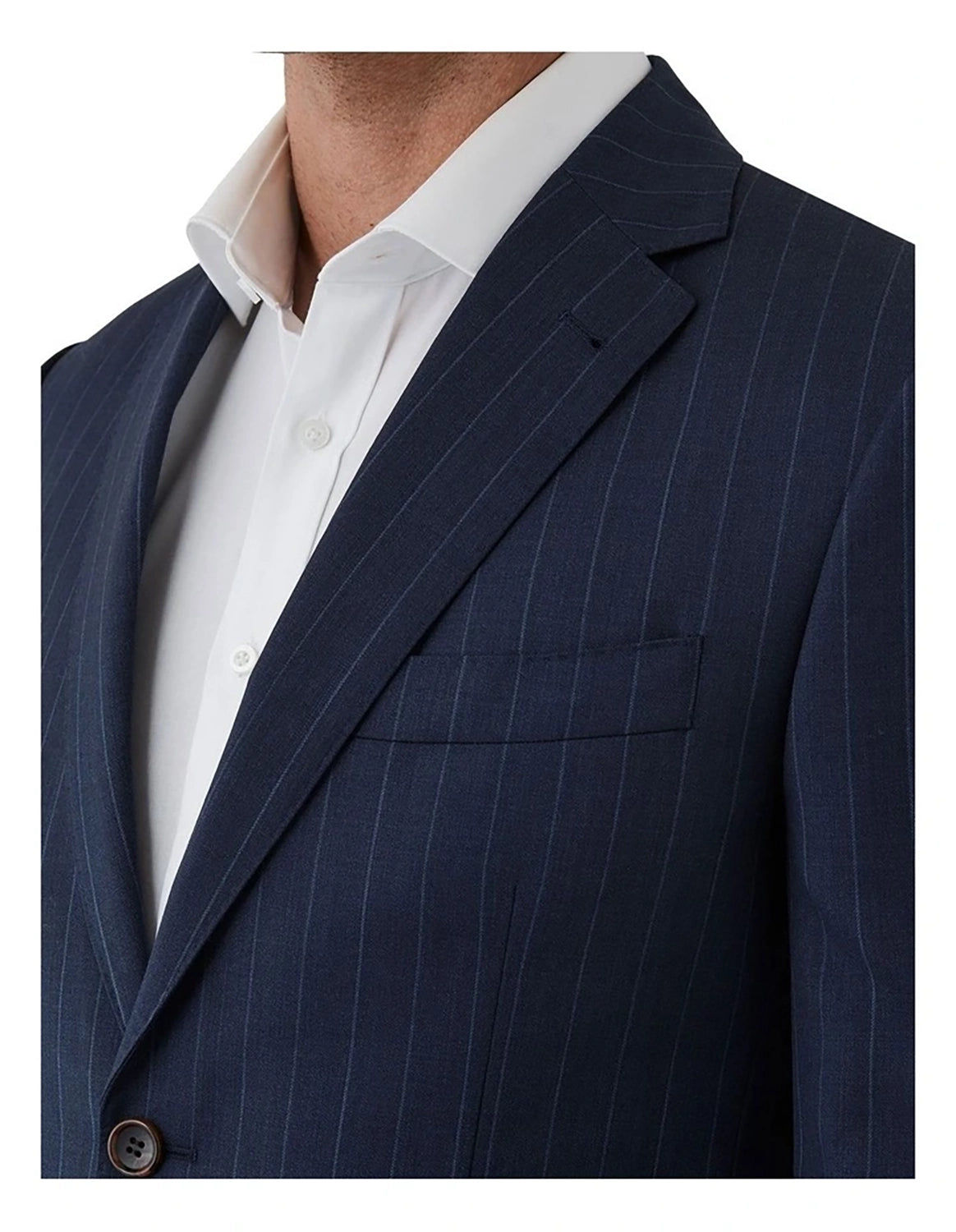 DOM BAGNATO STEFANO 100% WOOL SINGLE BREASTED PINSTRIPE SUIT JACKET FDU417