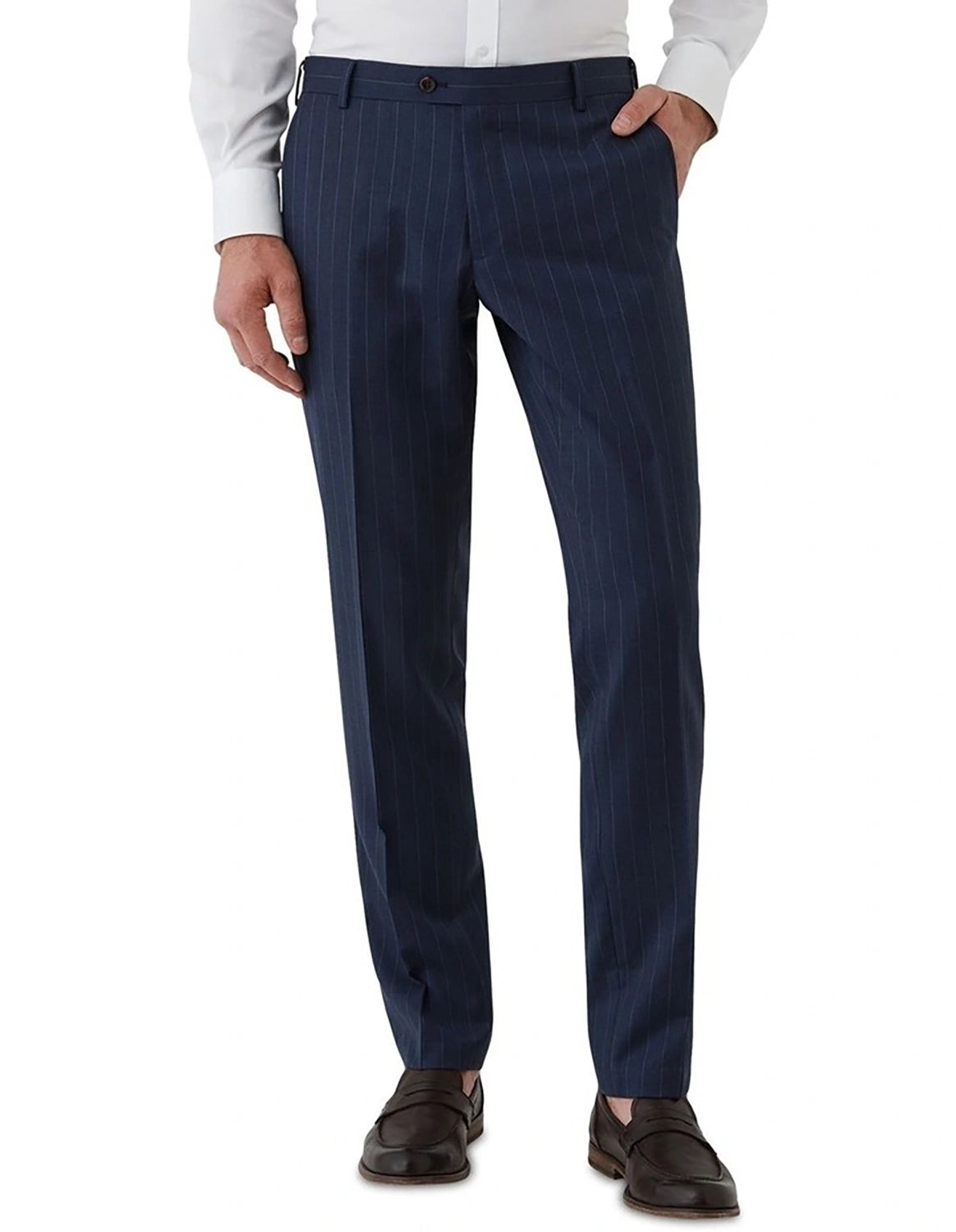 DOM BAGNATO FABIO 100% WOOL PINSTRIPE SUIT TROUSER FDU417