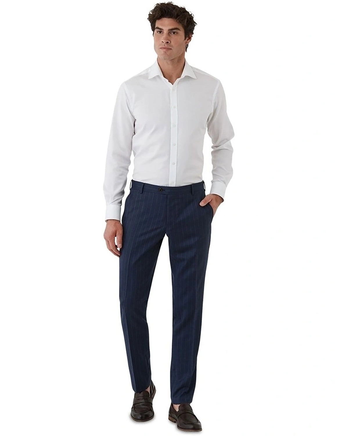 DOM BAGNATO FABIO 100% WOOL PINSTRIPE SUIT TROUSER FDU417