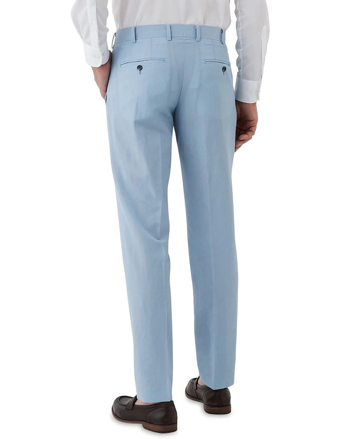 DOM BAGNATO FABIO WOOL LINEN BLEND TAILORED FIT SUIT TROUSER FDU418