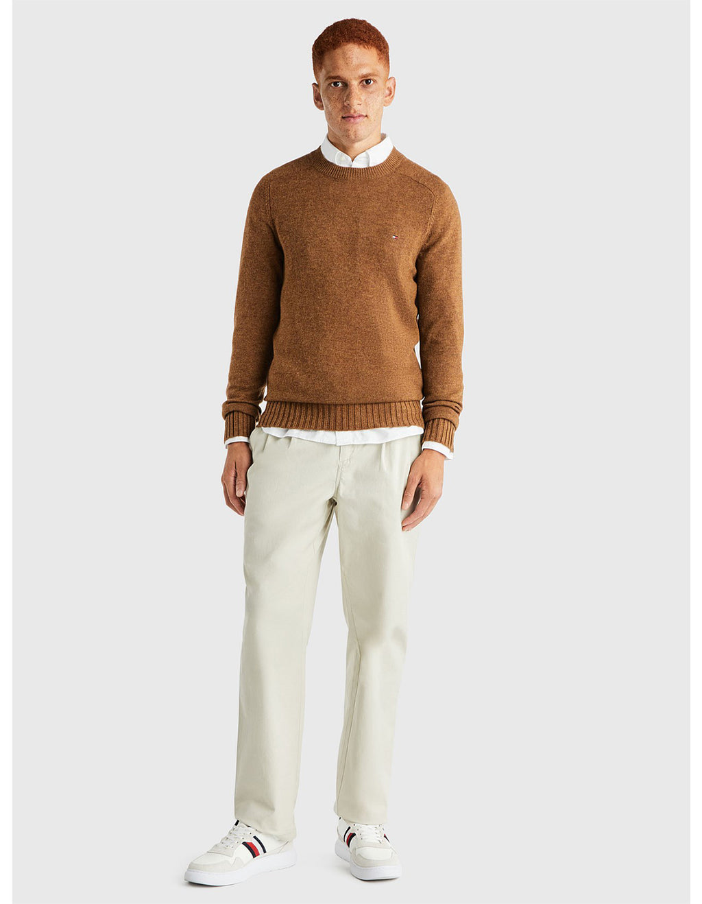 TOMMY HILFIGER FINE MERINO WOOL CREW NECK KNIT MW0MW33128