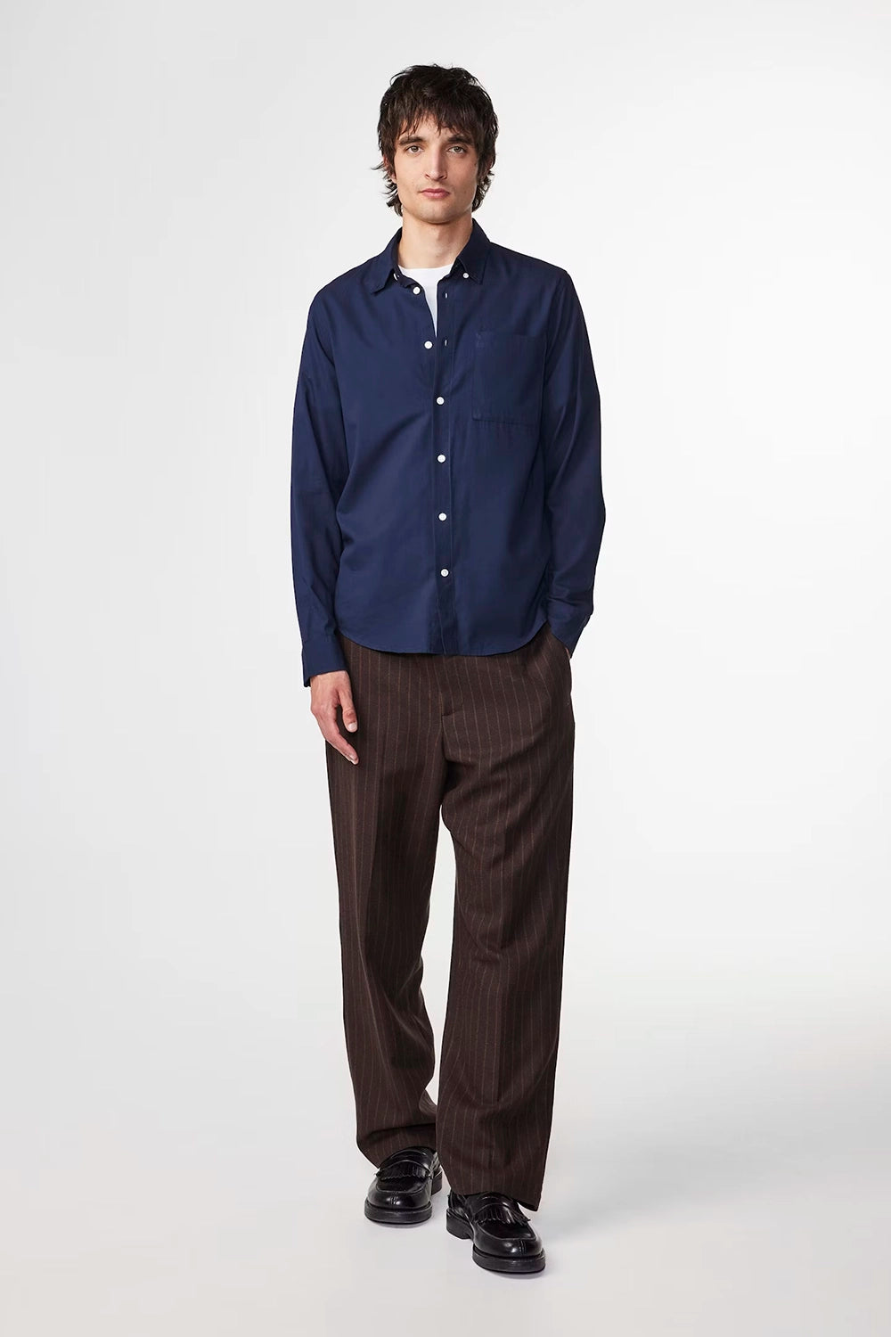 NN07 ARNE SOFT ORGANI COTTON TENCEL MIX CLASSIC BD L/S SHIRT 5655