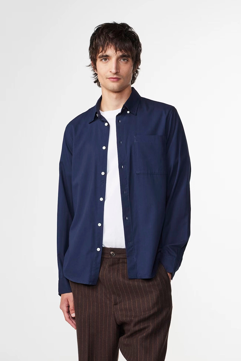 NN07 ARNE SOFT ORGANI COTTON TENCEL MIX CLASSIC BD L/S SHIRT 5655