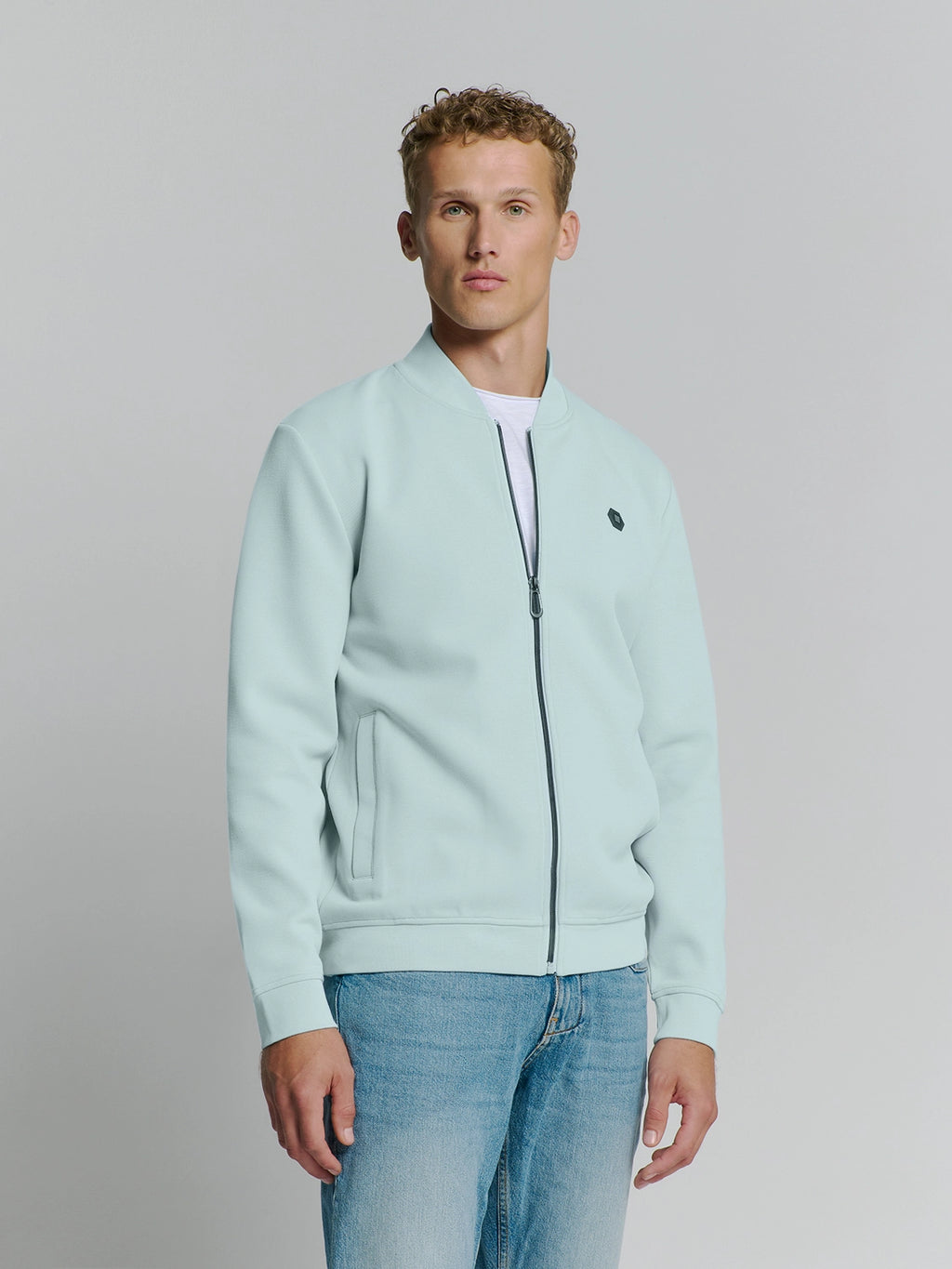 NO EXCESS PIQUE FULL ZIP BOMBER SWEATSHIRT 27100106SN