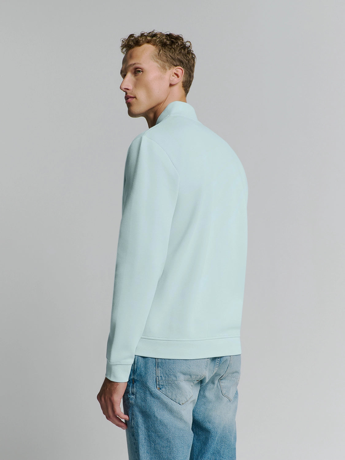 NO EXCESS PIQUE FULL ZIP BOMBER SWEATSHIRT 27100106SN