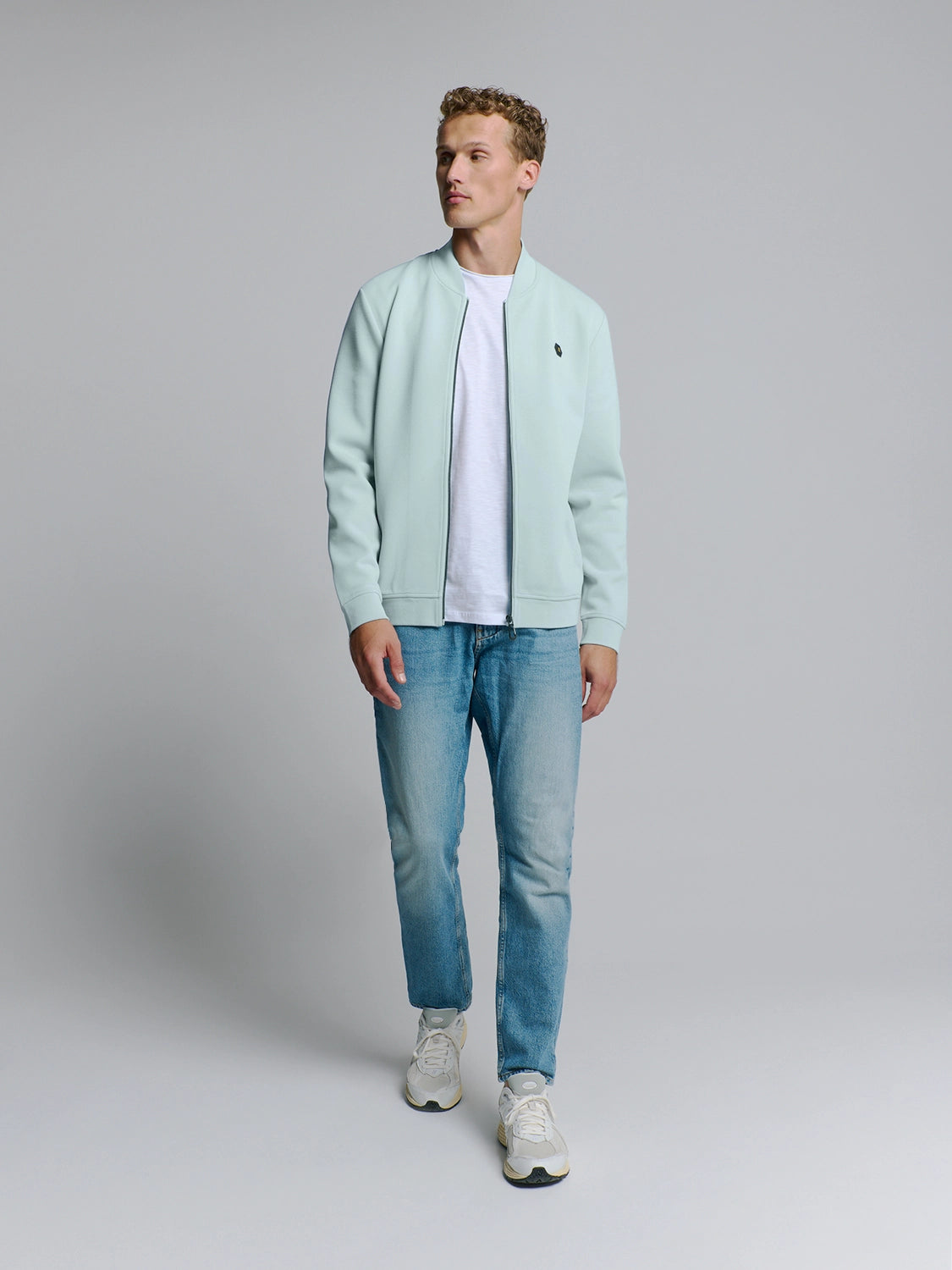 NO EXCESS PIQUE FULL ZIP BOMBER SWEATSHIRT 27100106SN