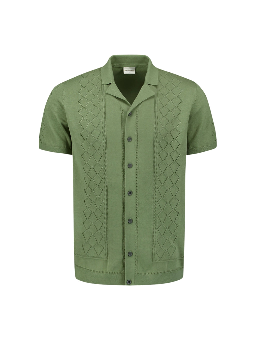 NO EXCESS JACQUARD S/S FULL BUTTON POLO 27210349