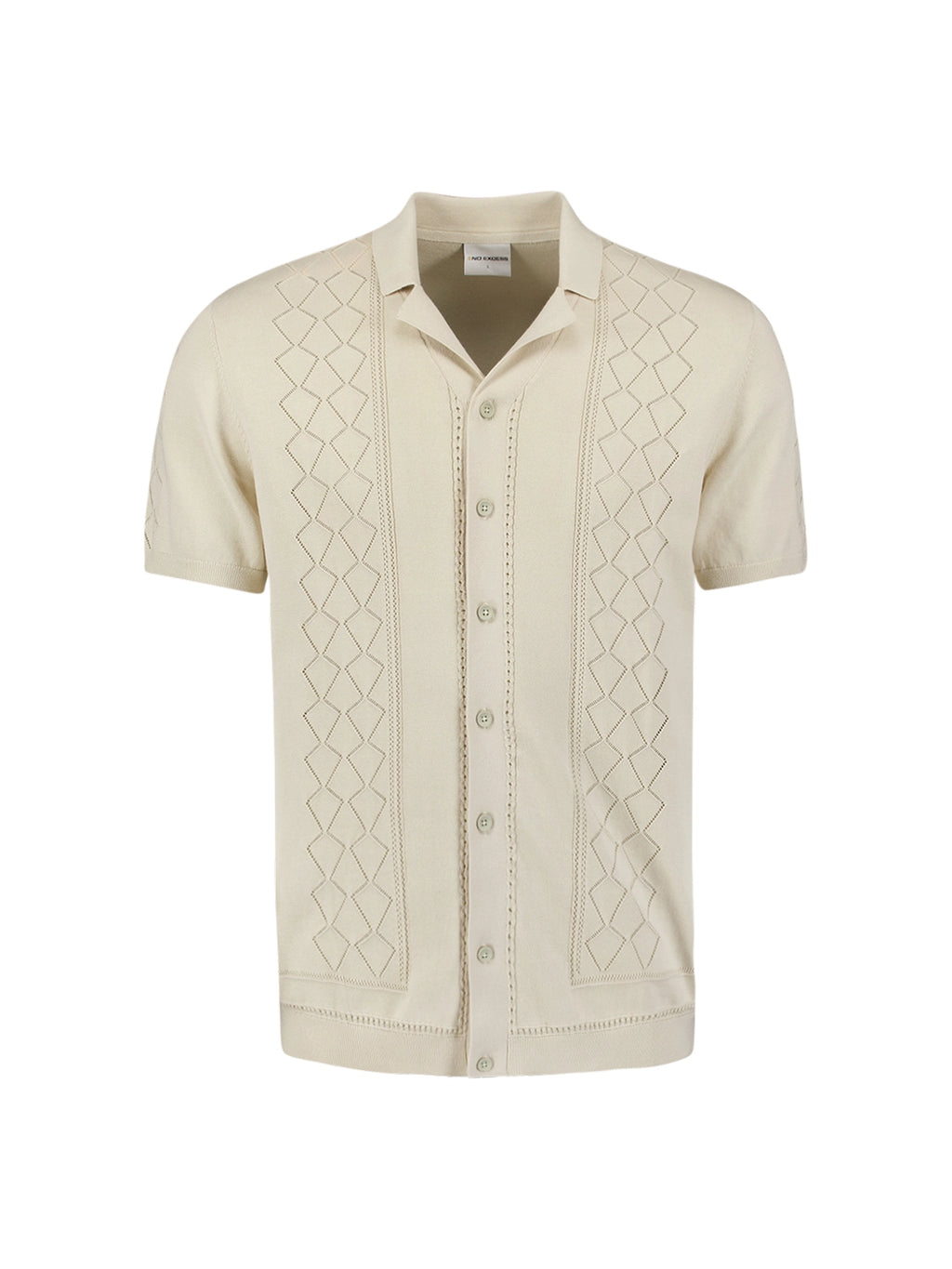 NO EXCESS JACQUARD S/S FULL BUTTON POLO 27210349