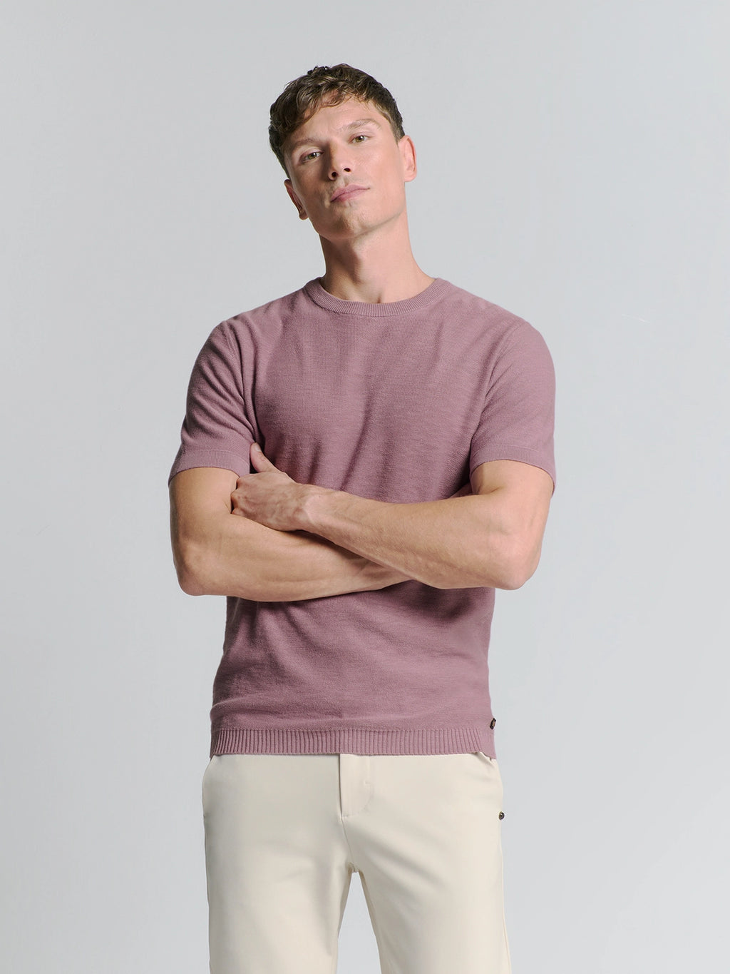 NO EXCESS SLUB KNIT CREW NECK TSHIRT 27230262