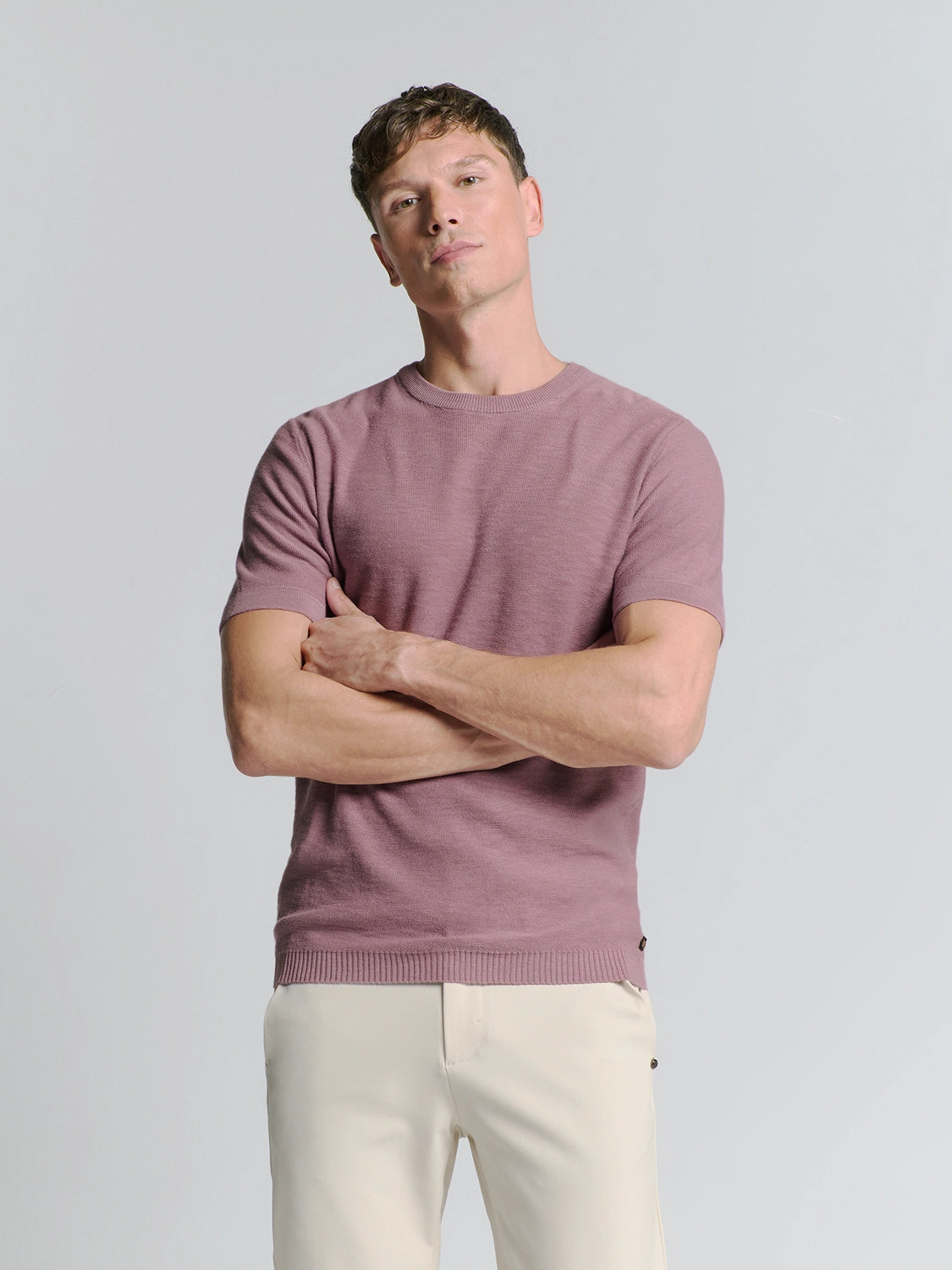 NO EXCESS SLUB KNIT CREW NECK TSHIRT 27230262