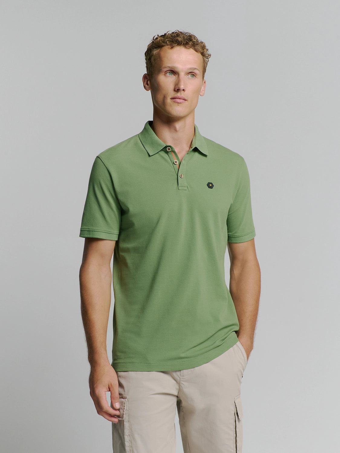 NO EXCESS GARMENT DYED PIQUE STRETCH COTTON POLO 27380201SN