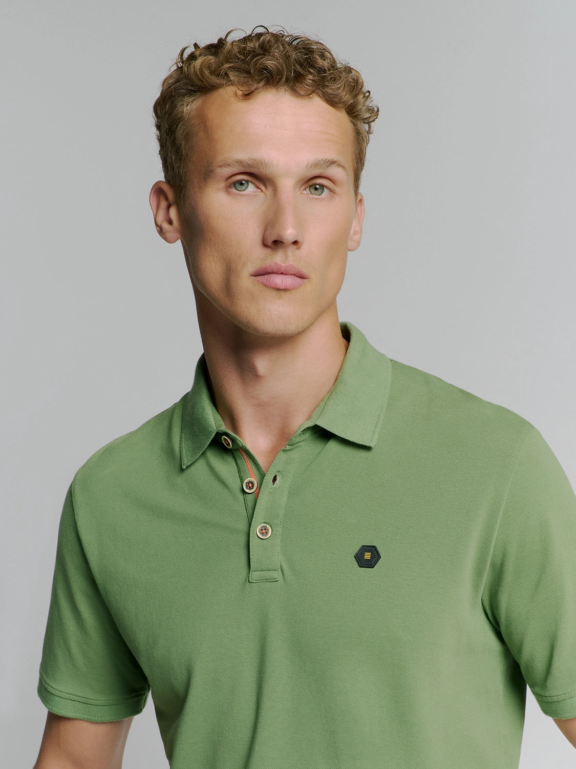 NO EXCESS GARMENT DYED PIQUE STRETCH COTTON POLO 27380201SN
