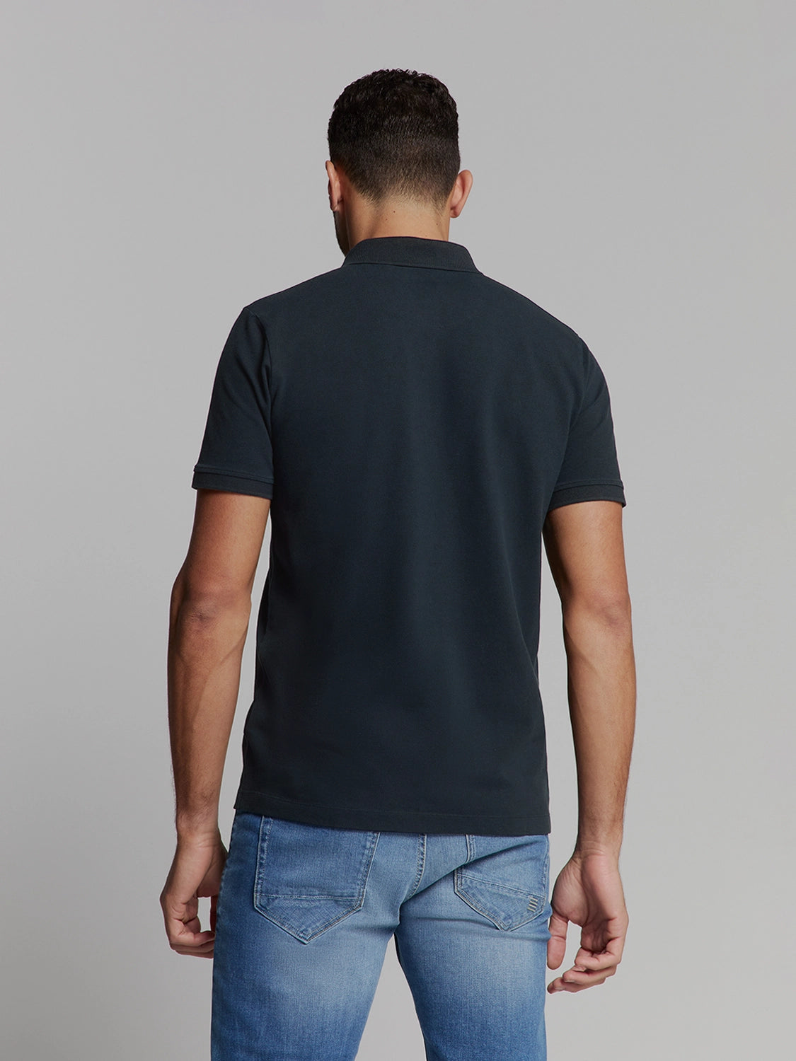 NO EXCESS GARMENT DYED PIQUE STRETCH COTTON POLO 27380201SN