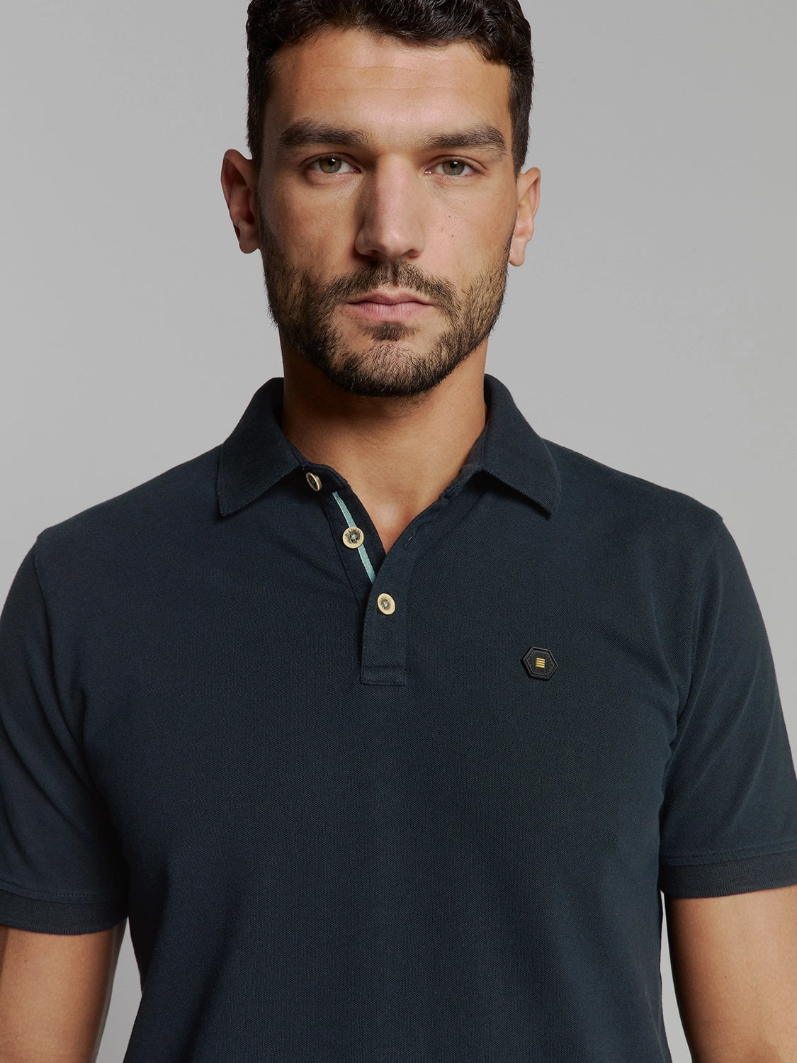 NO EXCESS GARMENT DYED PIQUE STRETCH COTTON POLO 27380201SN