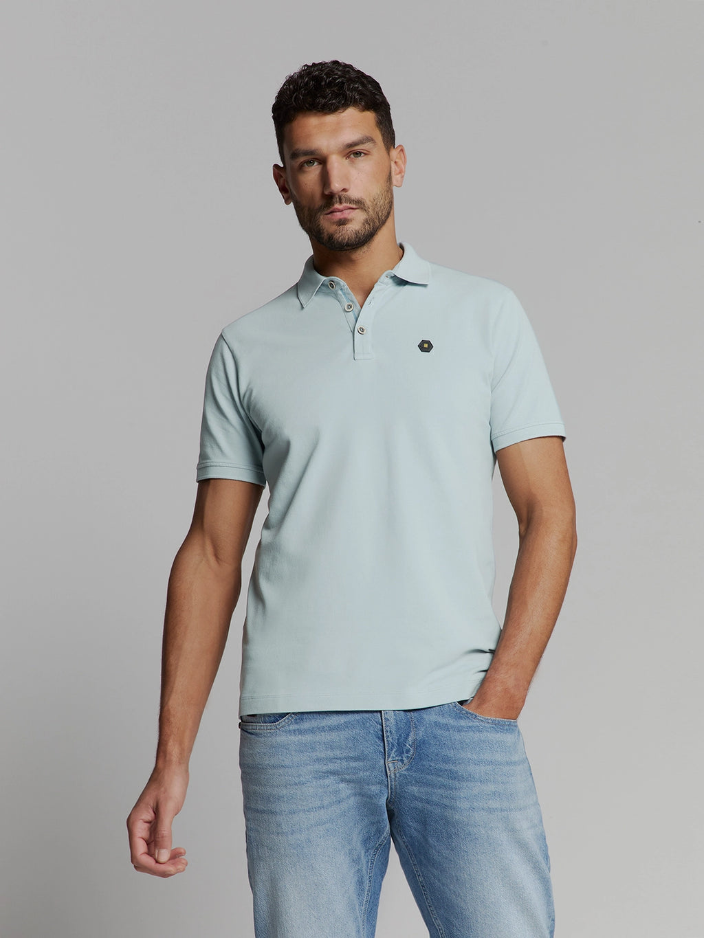 NO EXCESS GARMENT DYED PIQUE STRETCH COTTON POLO 27380201SN