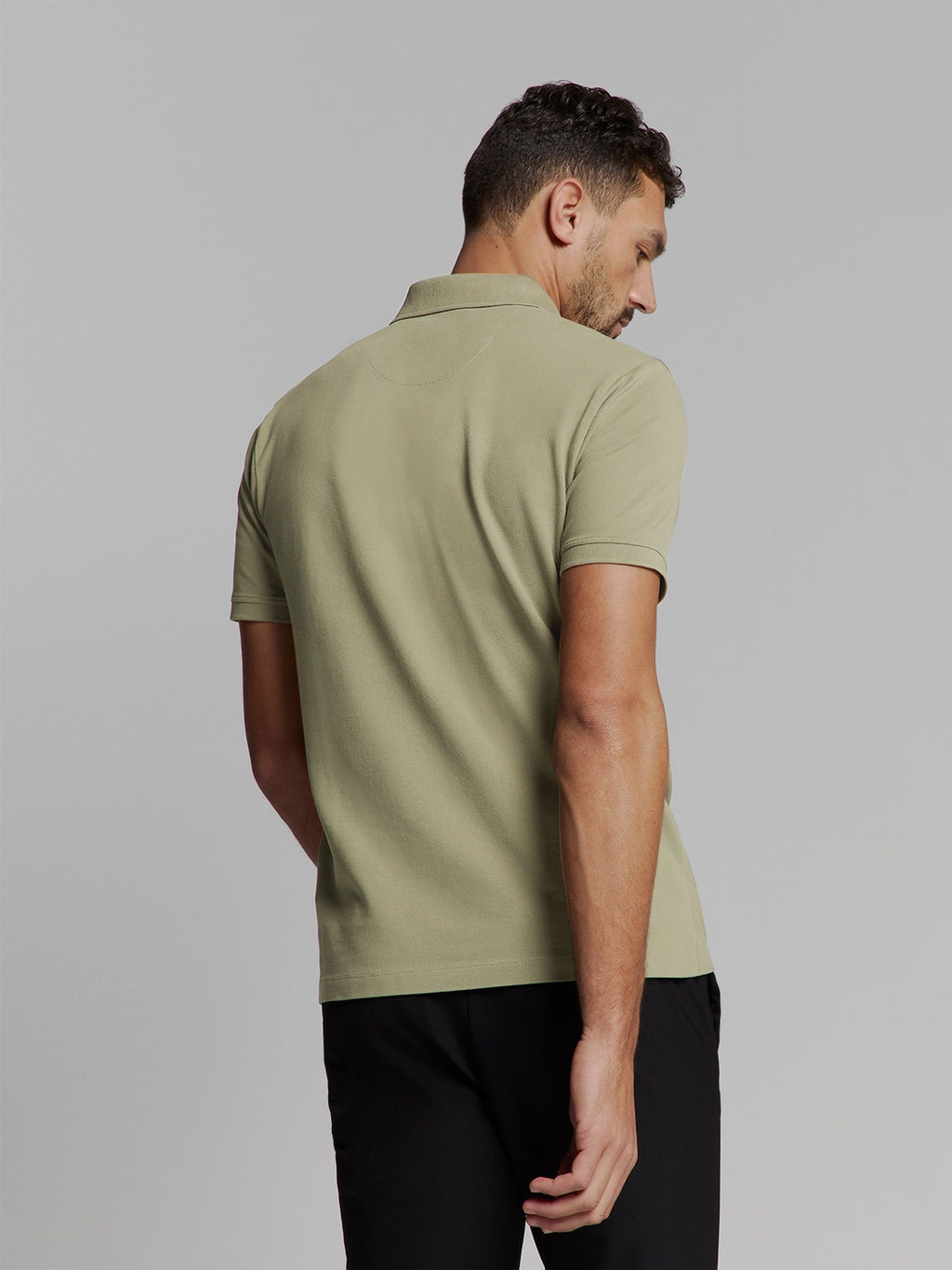 NO EXCESS GARMENT DYED PIQUE STRETCH COTTON POLO 27380201SN