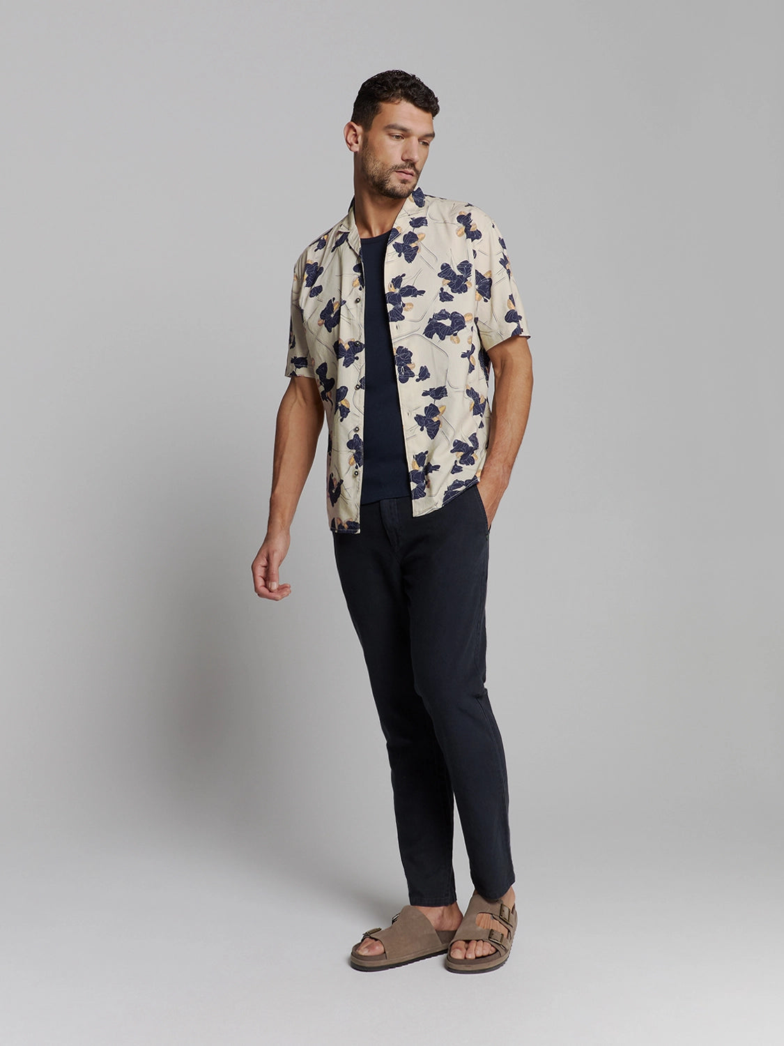 NO EXCESS REVERSE COLLAR S/S PRINT SHIRT 27440346