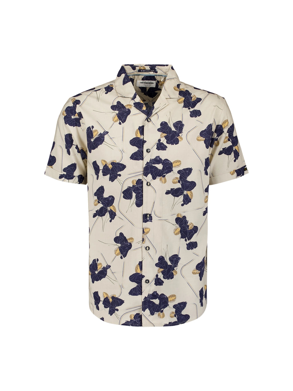 NO EXCESS REVERSE COLLAR S/S PRINT SHIRT 27440346