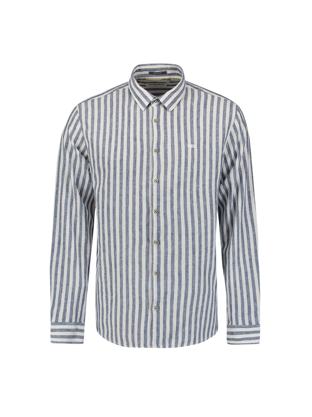 NO EXCESS LINEN BLEND VERTICAL BIG STRIPE L/S SHIRT 27470224SN
