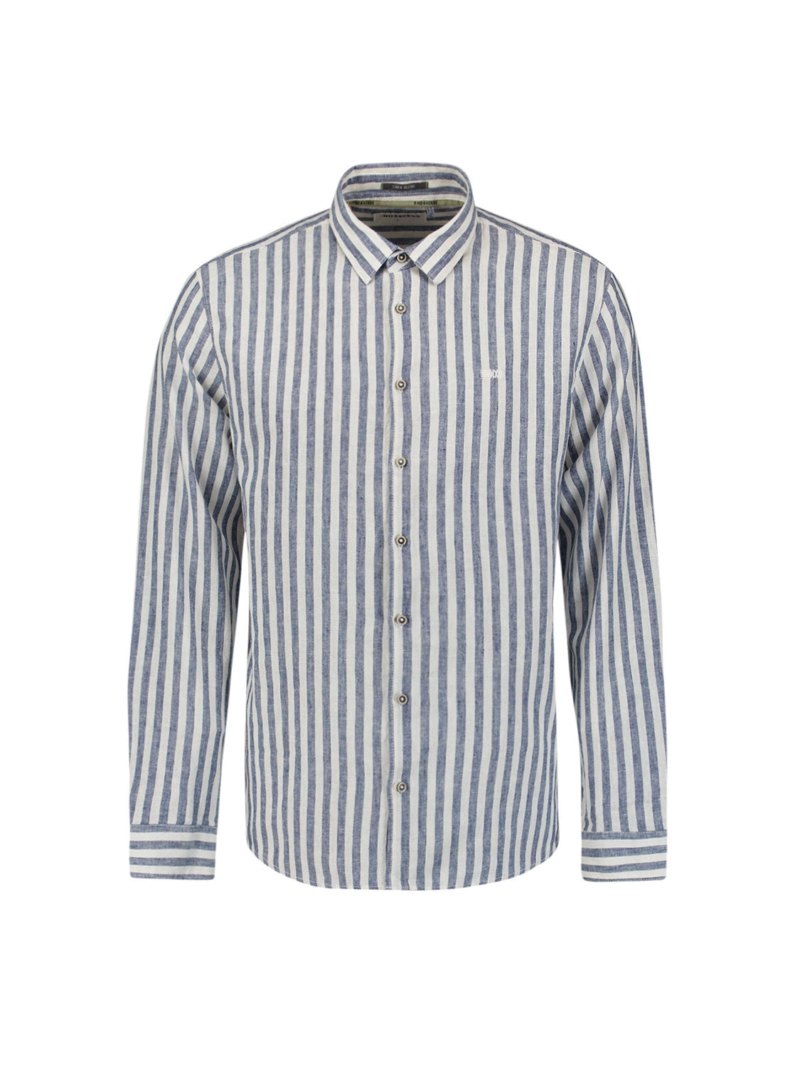 NO EXCESS LINEN BLEND VERTICAL BIG STRIPE L/S SHIRT 27470224SN