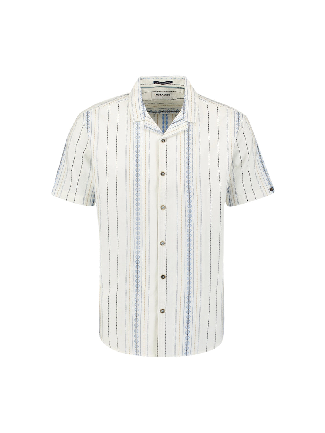 NO EXCESS STRIPE REVERSE COLLAR S/S SHIRT 27490341