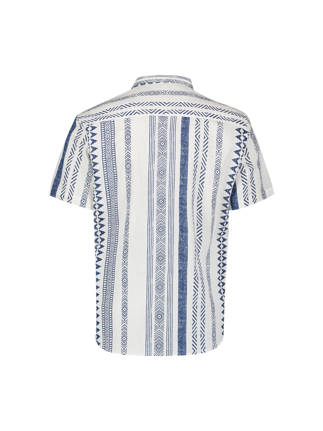 NO EXCESS S/S STRIPE REVERSE COLLAR SHIRT 27490346