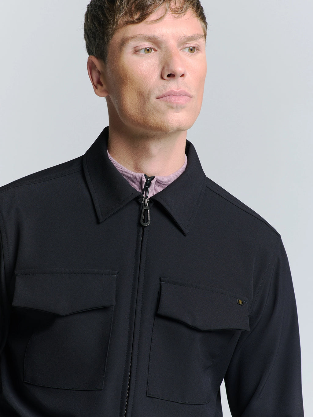 NO EXCESS FULL ZIPPER STRETCH OVERSHIRT 27510104