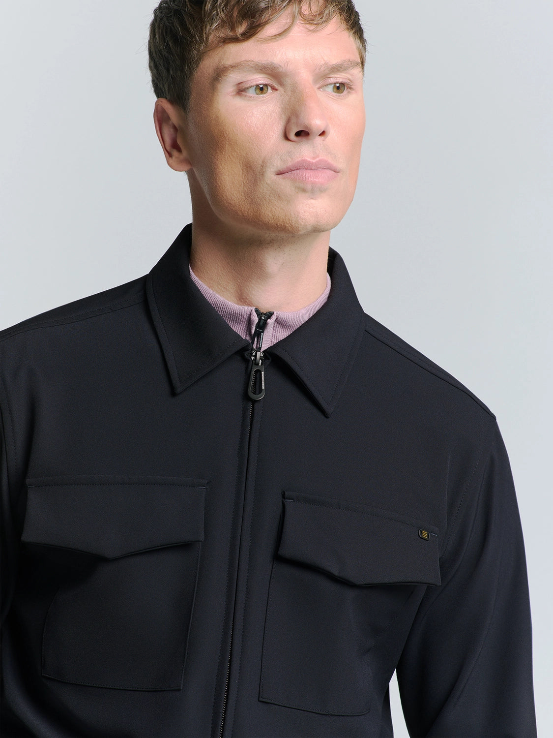 NO EXCESS FULL ZIPPER STRETCH OVERSHIRT 27510104