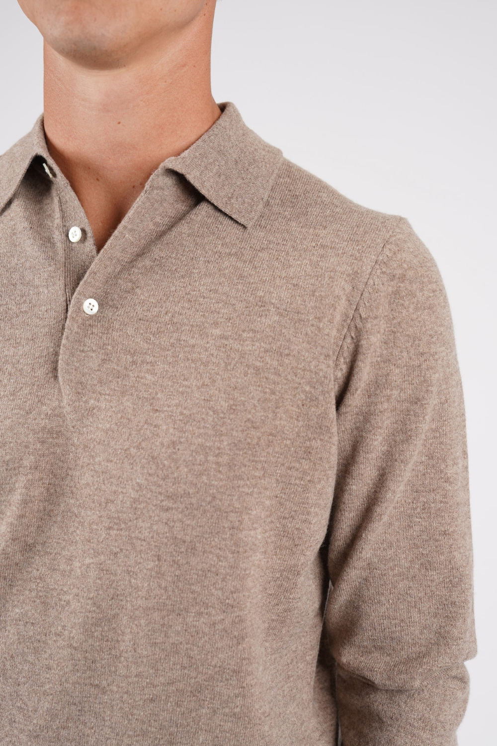 HARDY AMIES PURE MERINO WOOL L/S POLO
