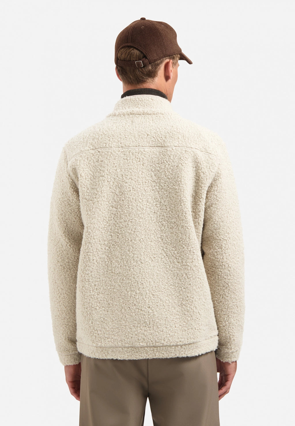 NO EXCESS TEDDY KNIT FULL ZIP SWEATER 29100919