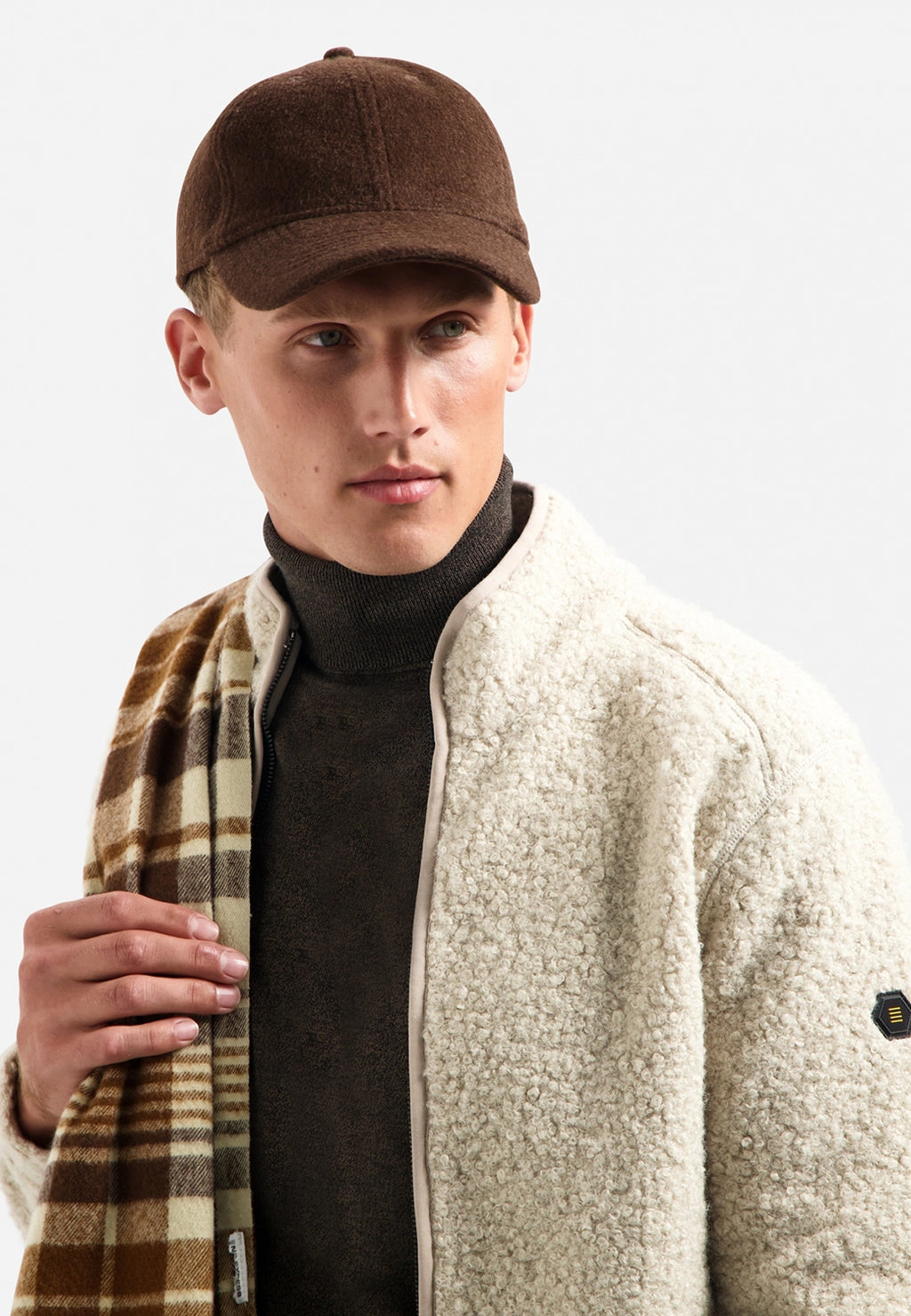 NO EXCESS TEDDY KNIT FULL ZIP SWEATER 29100919