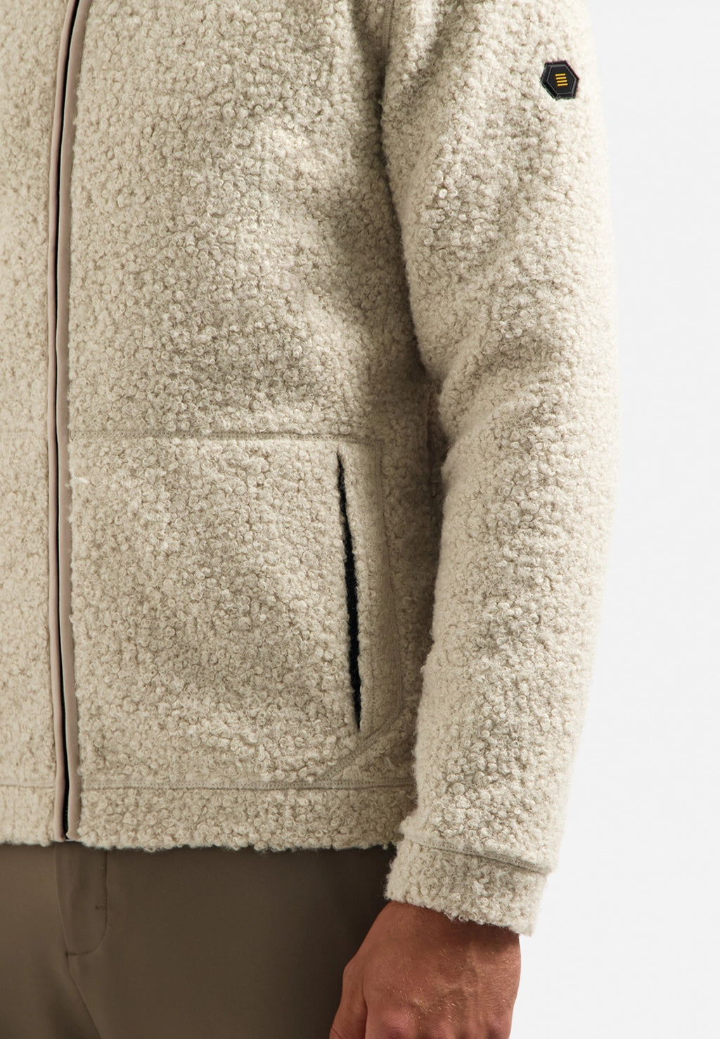 NO EXCESS TEDDY KNIT FULL ZIP SWEATER 29100919