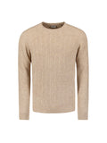 NO EXCESS CABLE CREW NECK MELANGE PULLOVER 29210945