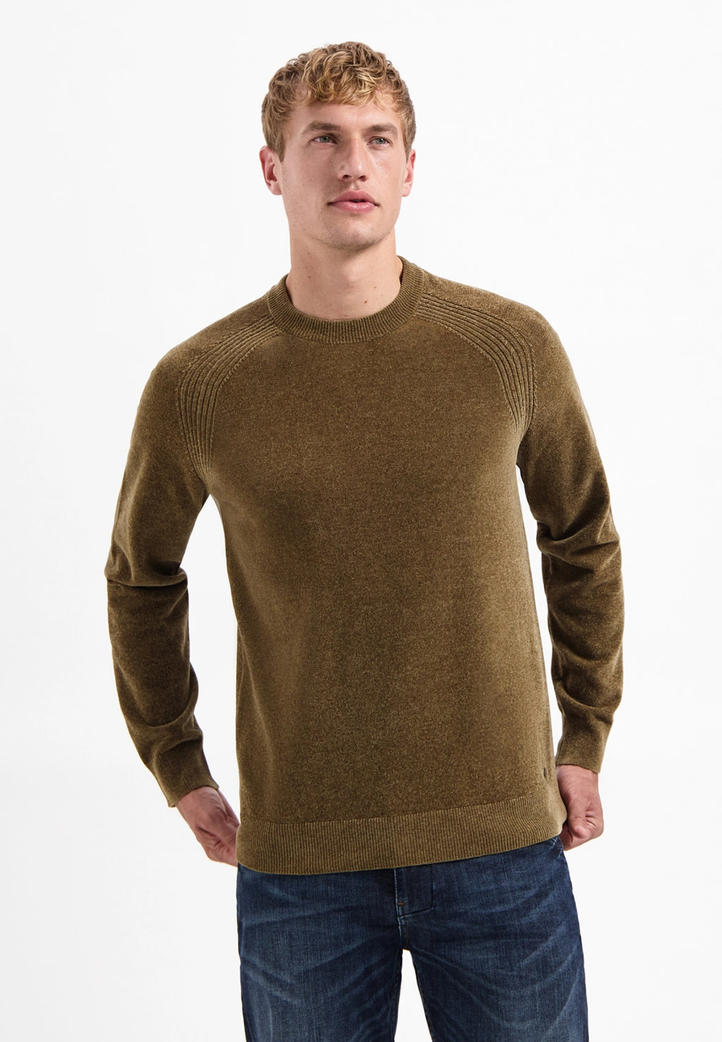 NO EXCESS CHENILLE CREW NECK PULLOVER 29210950