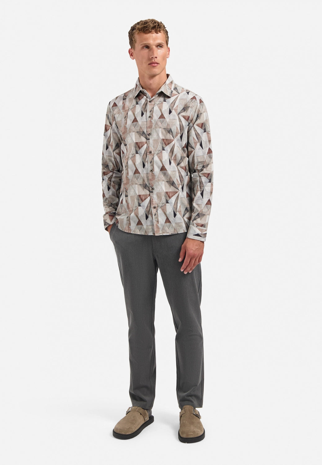 NO EXCESS AOP STRETCH FINE CORD L/S SHIRT 29430923