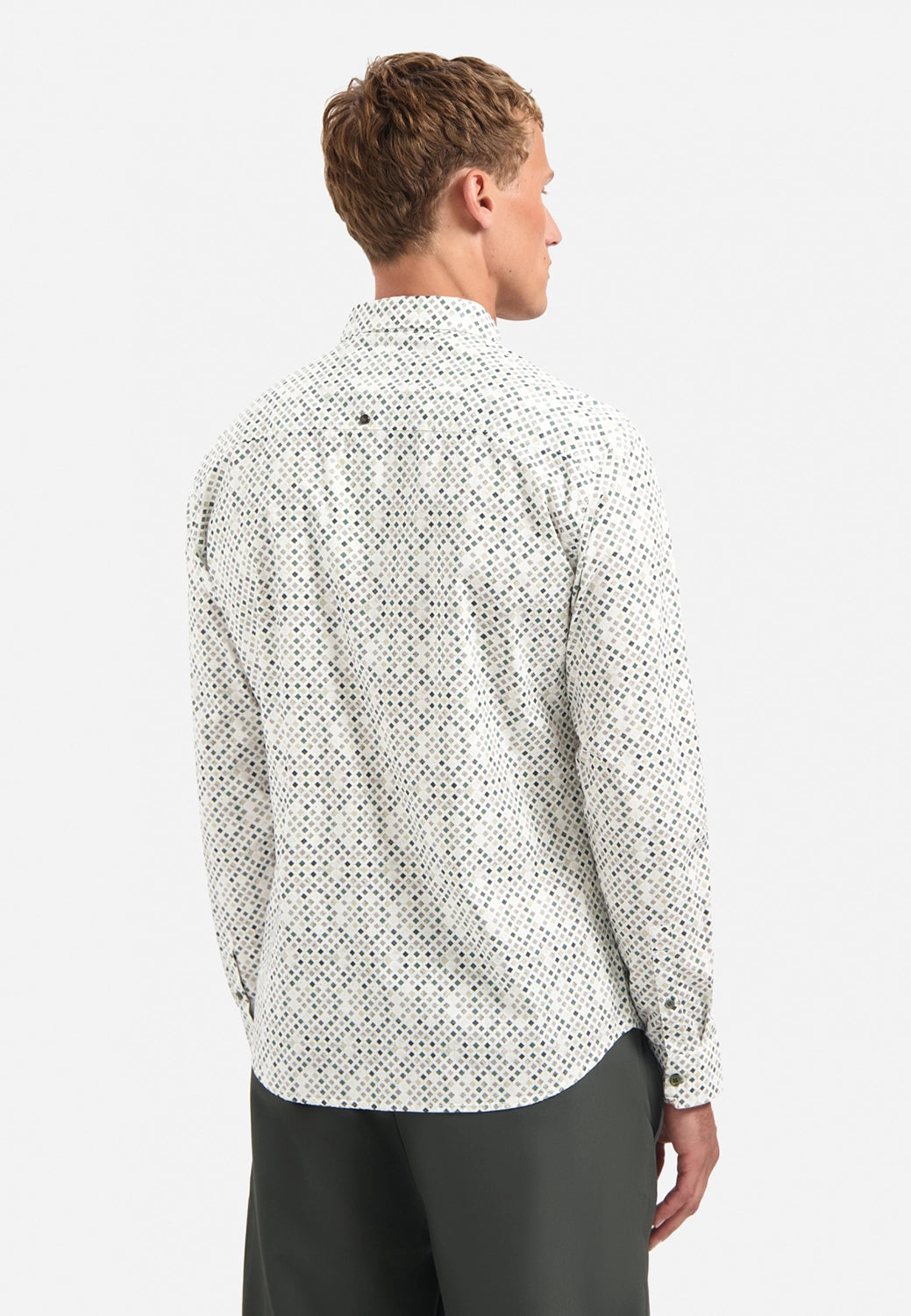 NO EXCESS AOP STRETCH COTTON L/S SHIRT 29450804