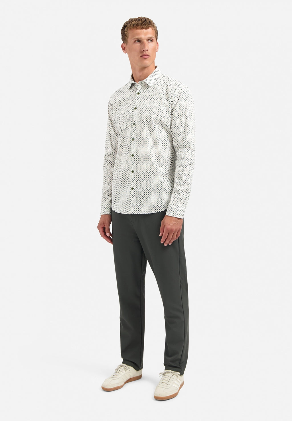 NO EXCESS AOP STRETCH COTTON L/S SHIRT 29450804