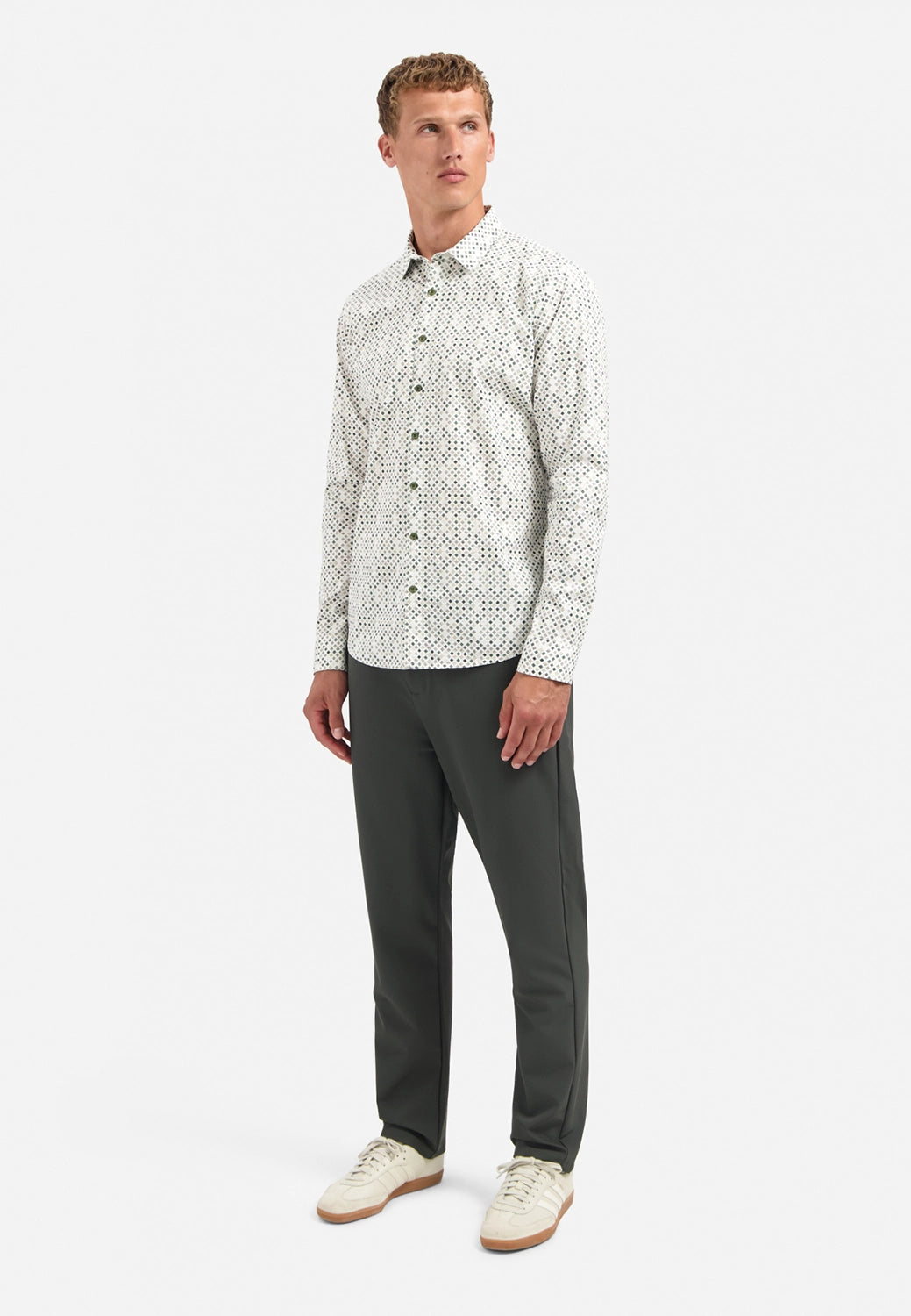 NO EXCESS AOP STRETCH COTTON L/S SHIRT 29450804