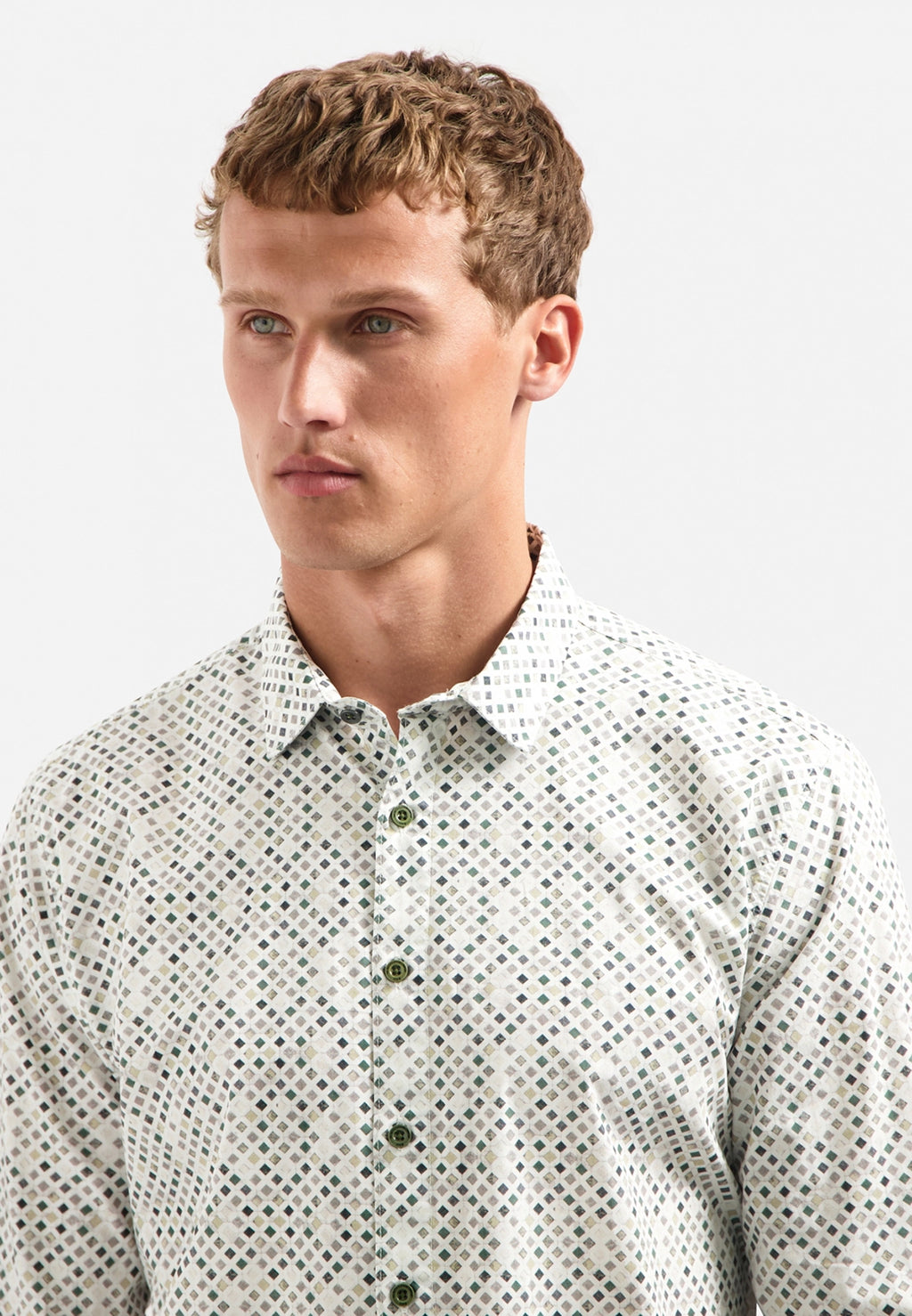 NO EXCESS AOP STRETCH COTTON L/S SHIRT 29450804