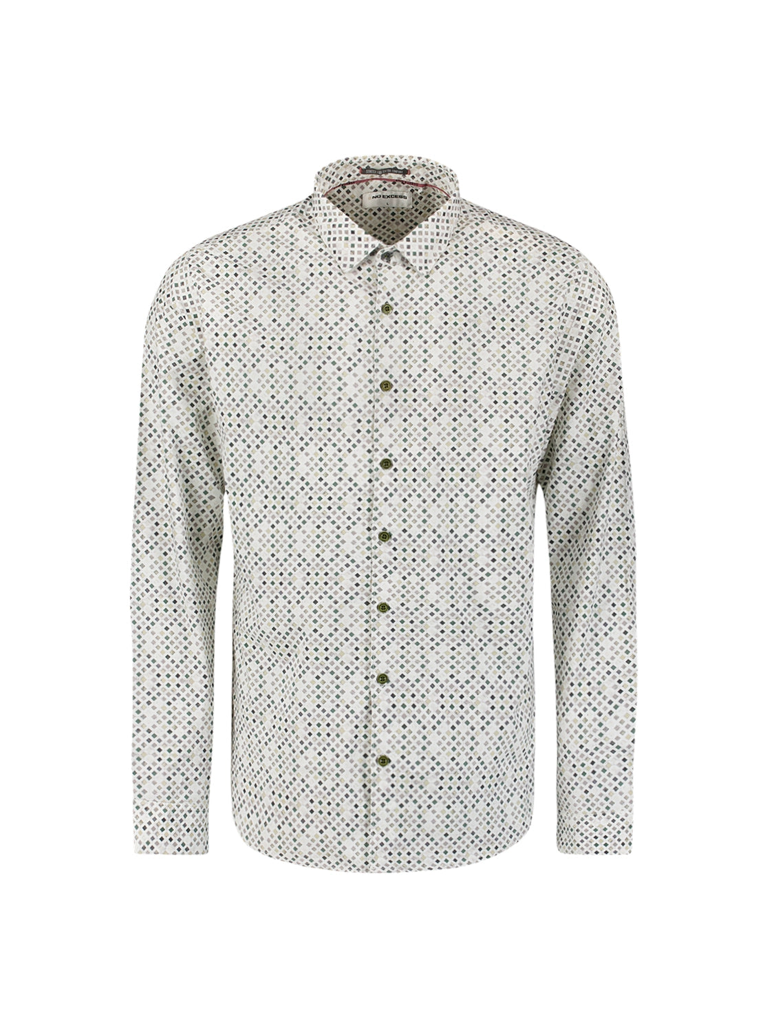 NO EXCESS AOP STRETCH COTTON L/S SHIRT 29450804