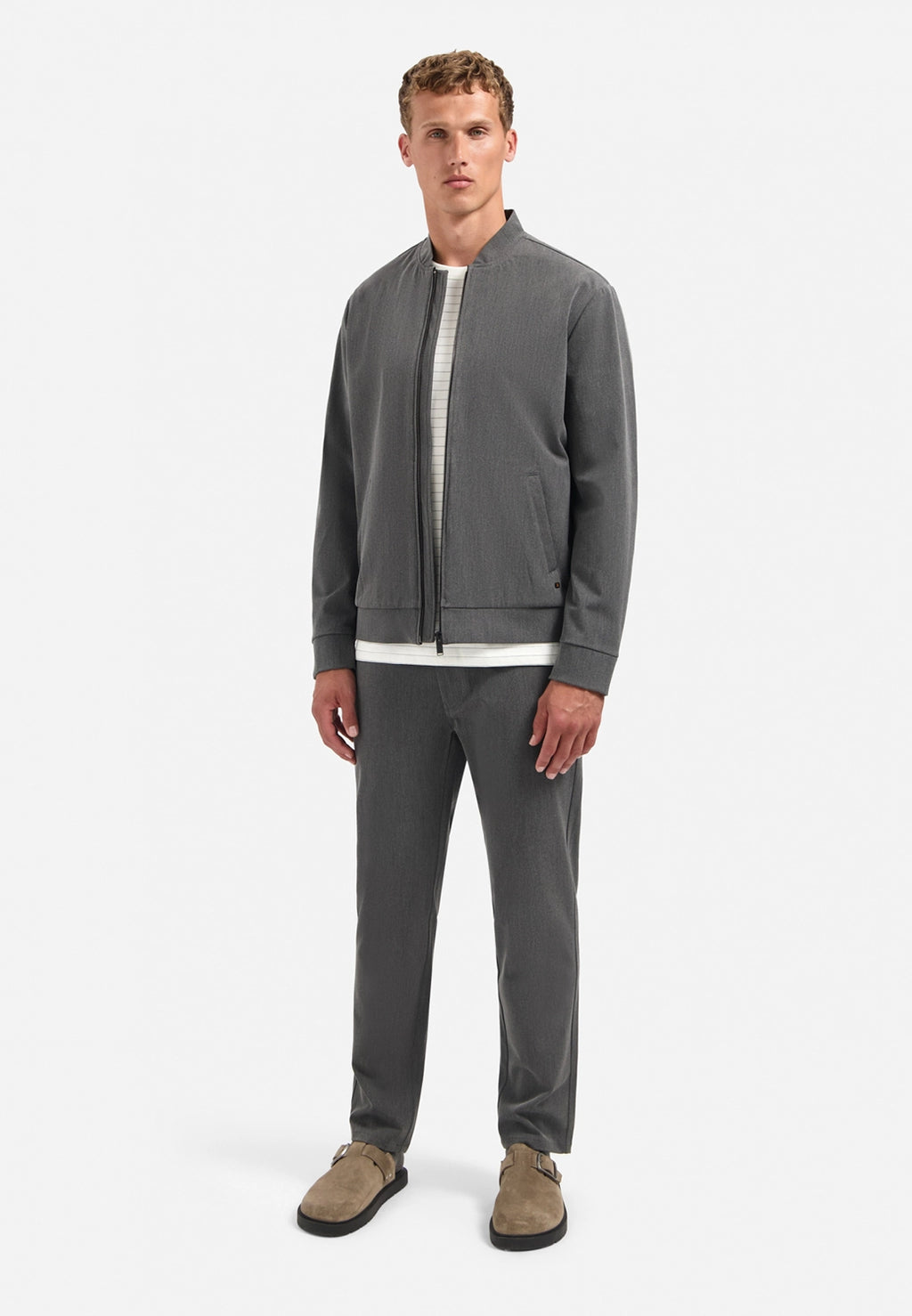 NO EXCESS HYBRID BOMBER MELANGE JACKET 29620822