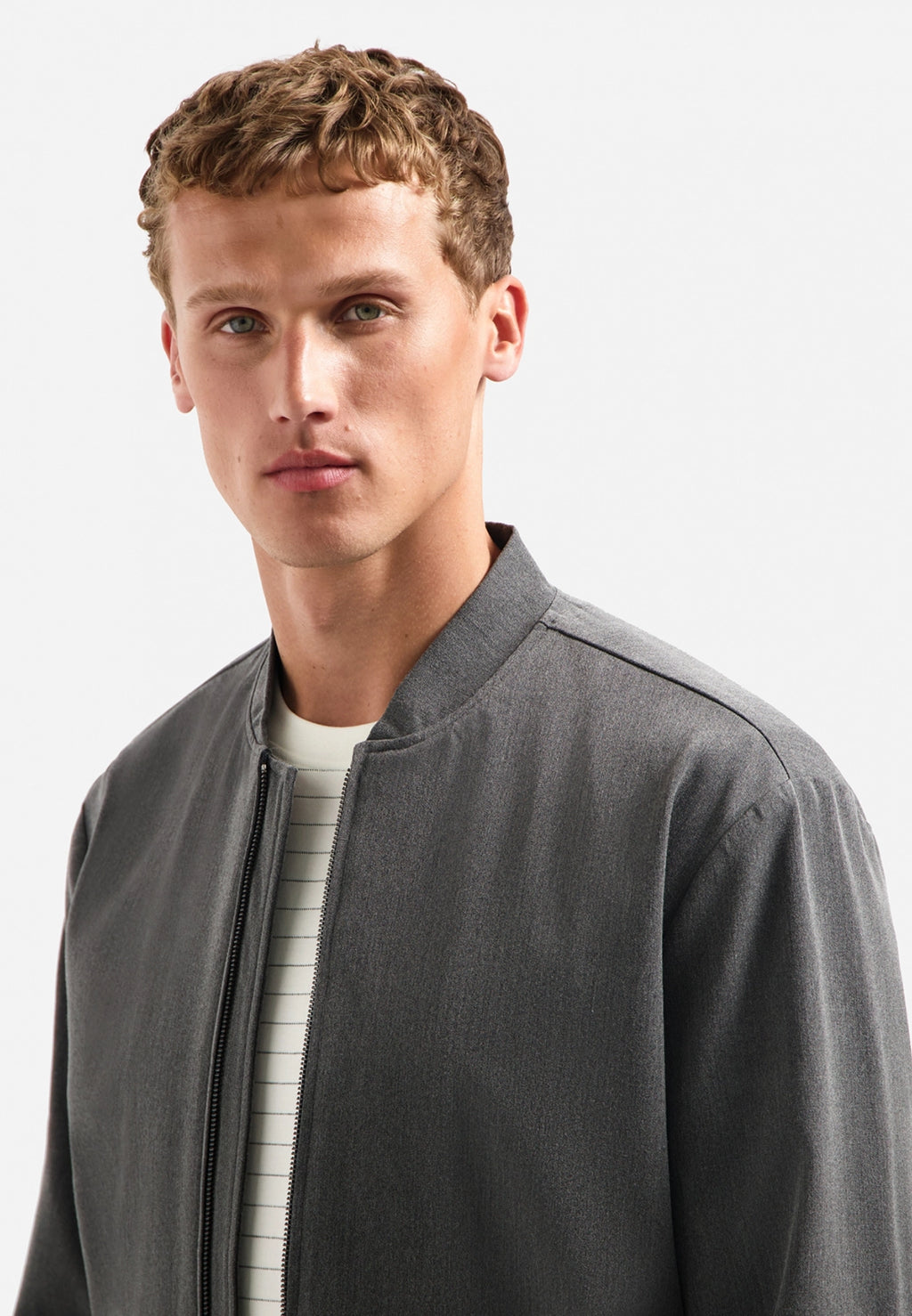 NO EXCESS HYBRID BOMBER MELANGE JACKET 29620822
