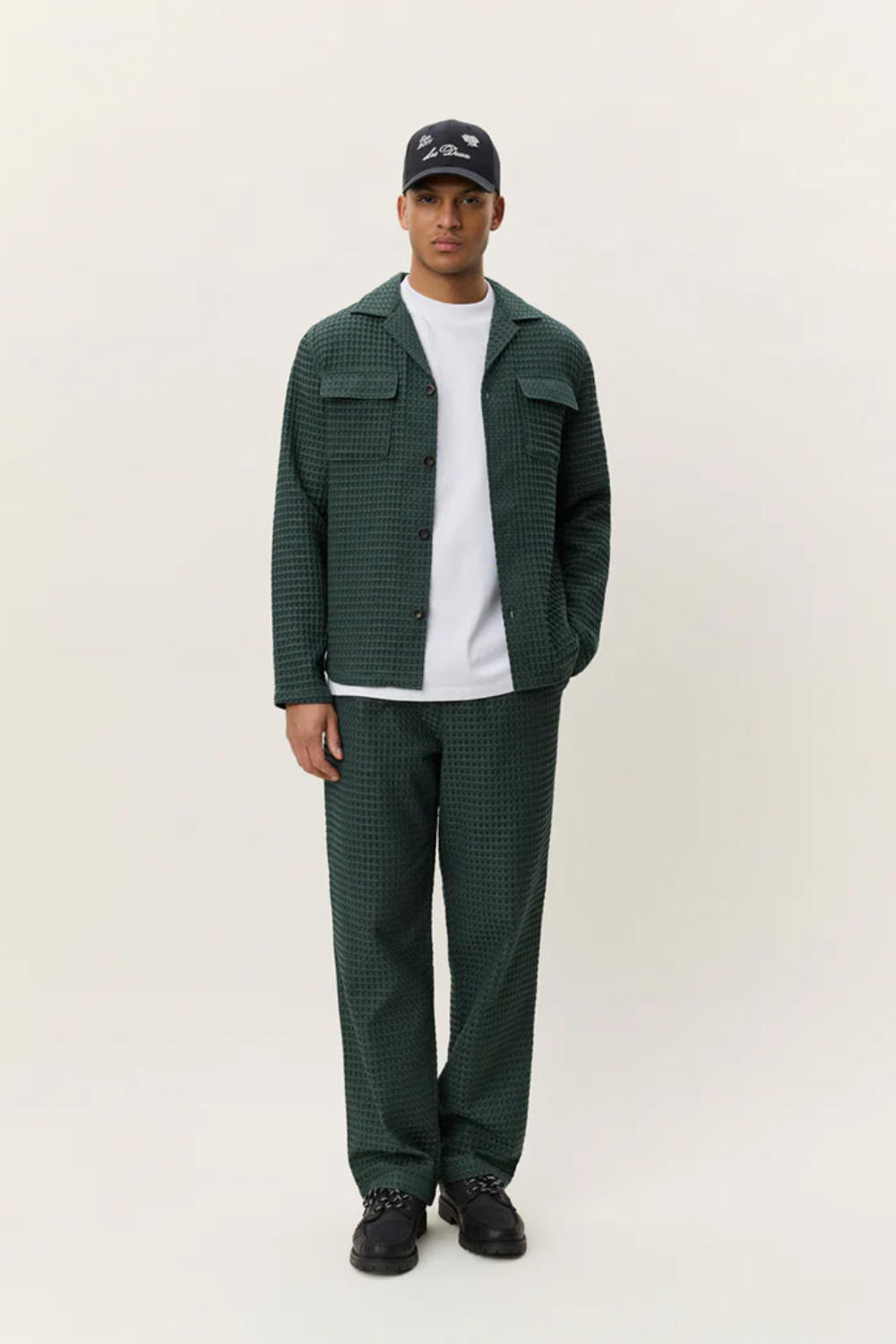 LES DEUX CHECK SEERSUCKER OVERSHIRT 1002094