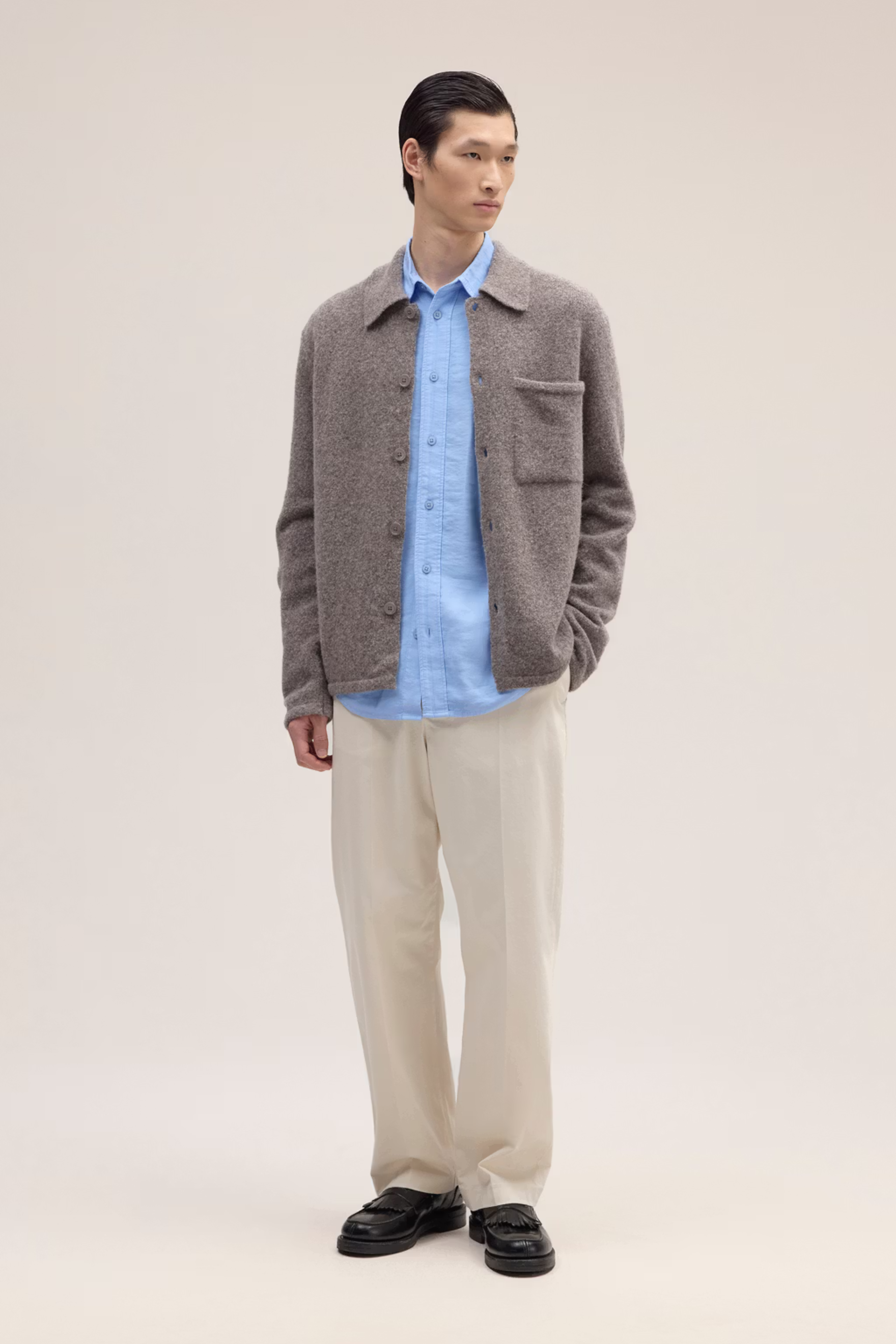 NN07 JONAS 6683 100% CERTIFIED BOUCLE WOOL CARDIGAN