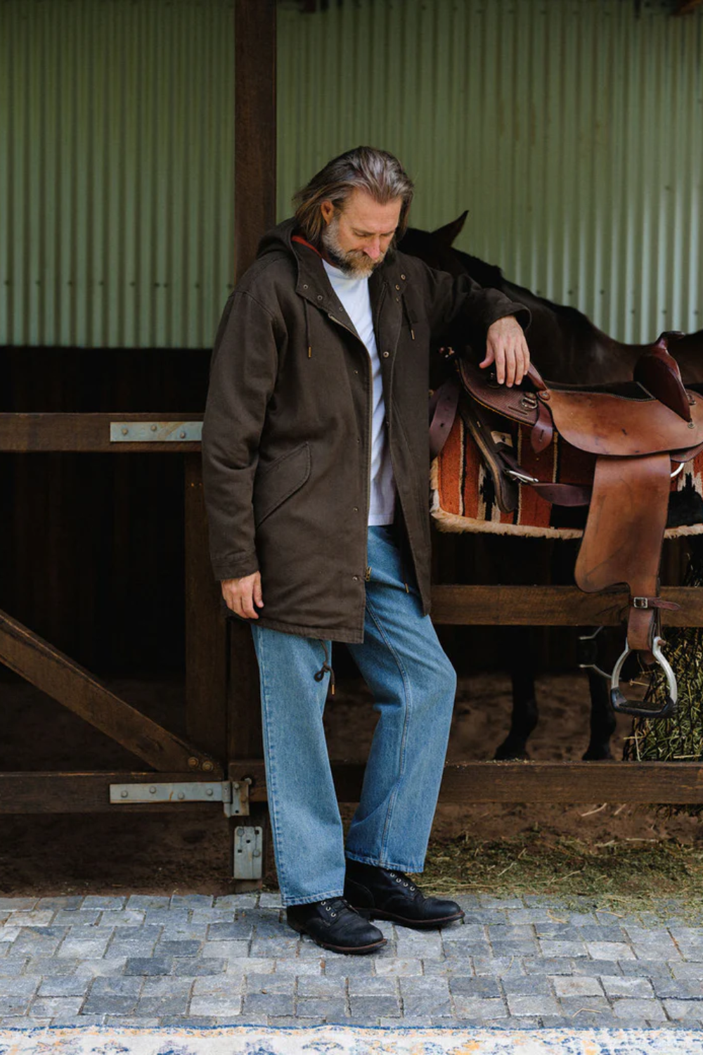 MR SIMPLE TERRY LONG MOD COAT M09284132