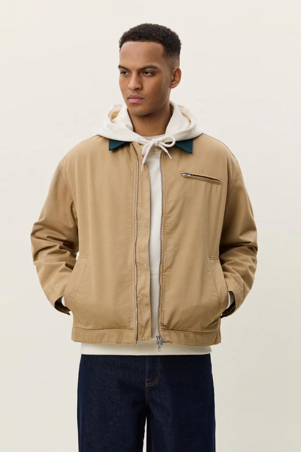 LES DEUX TWILL ZIPPER JACKET 1001841